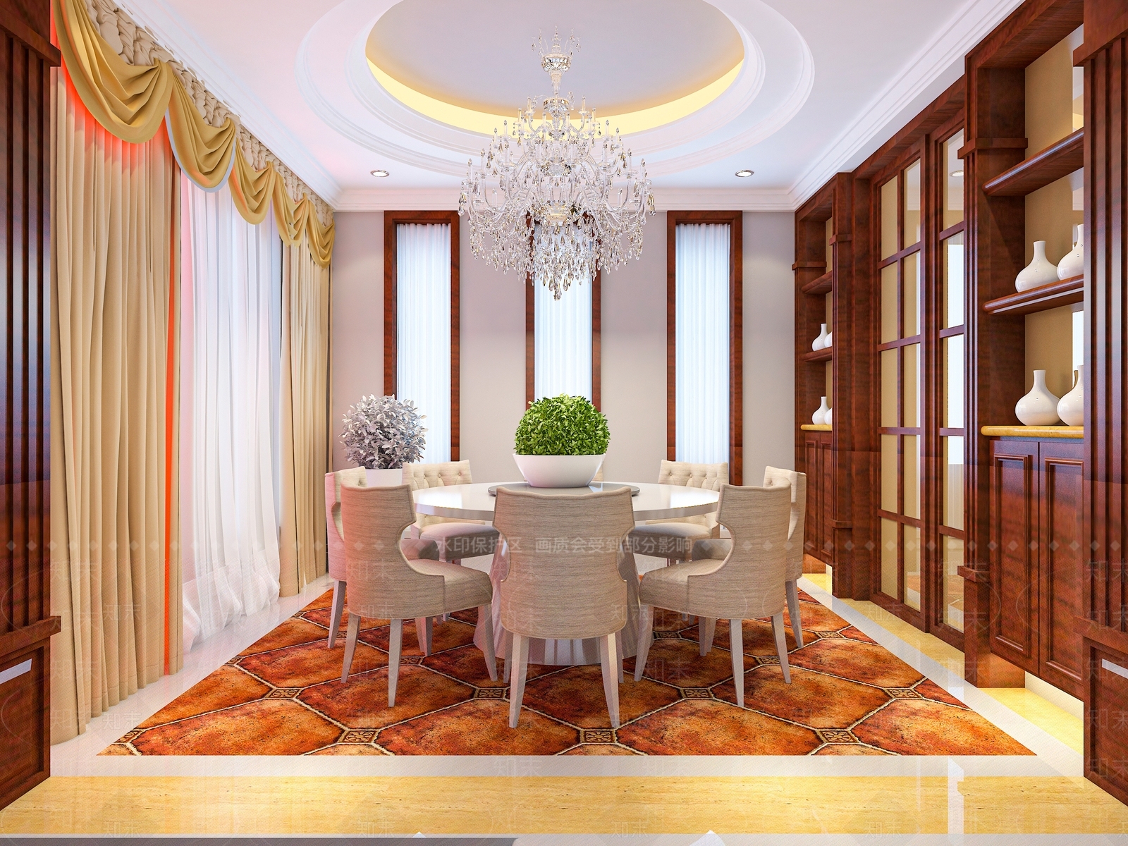 现代新中式包厢3D模型下载【ID:1195673013】
