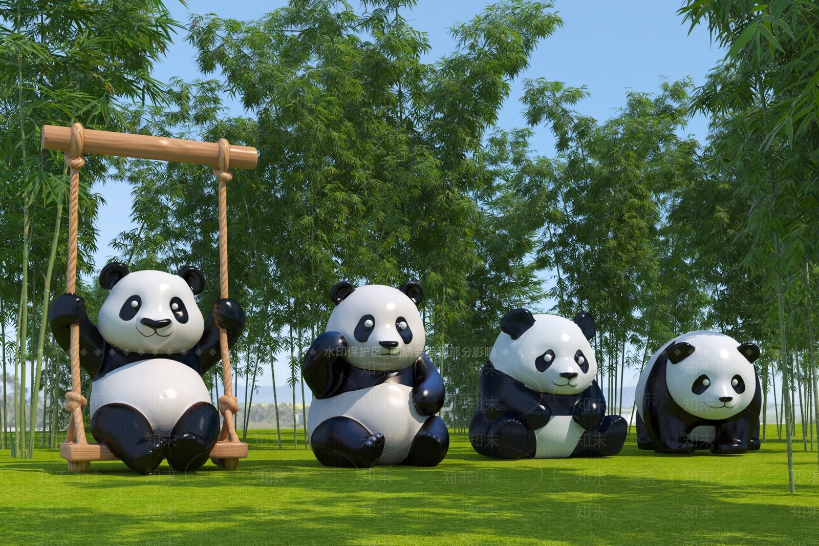 现代景观雕塑3D模型下载【ID:1195678531】