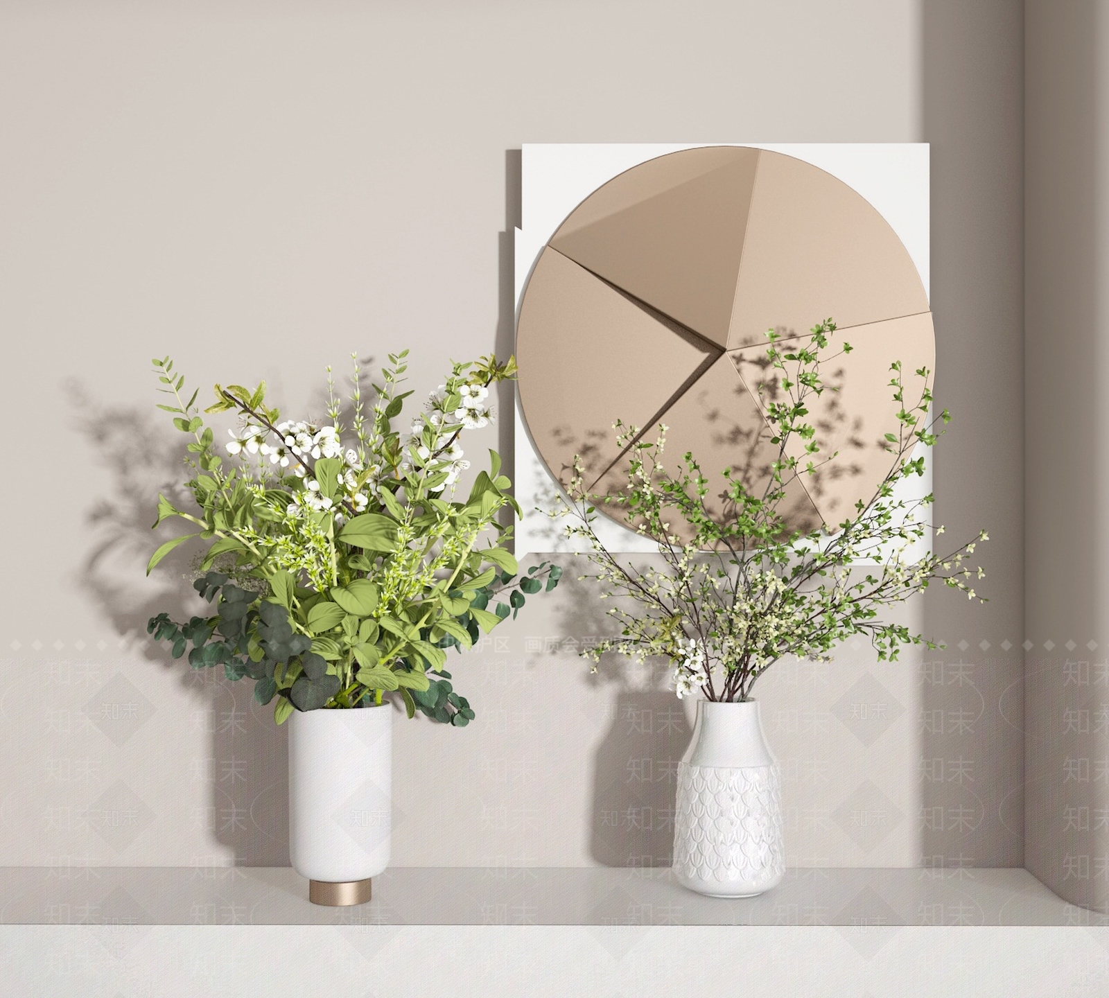 现代花艺3D模型下载【ID:1195679083】