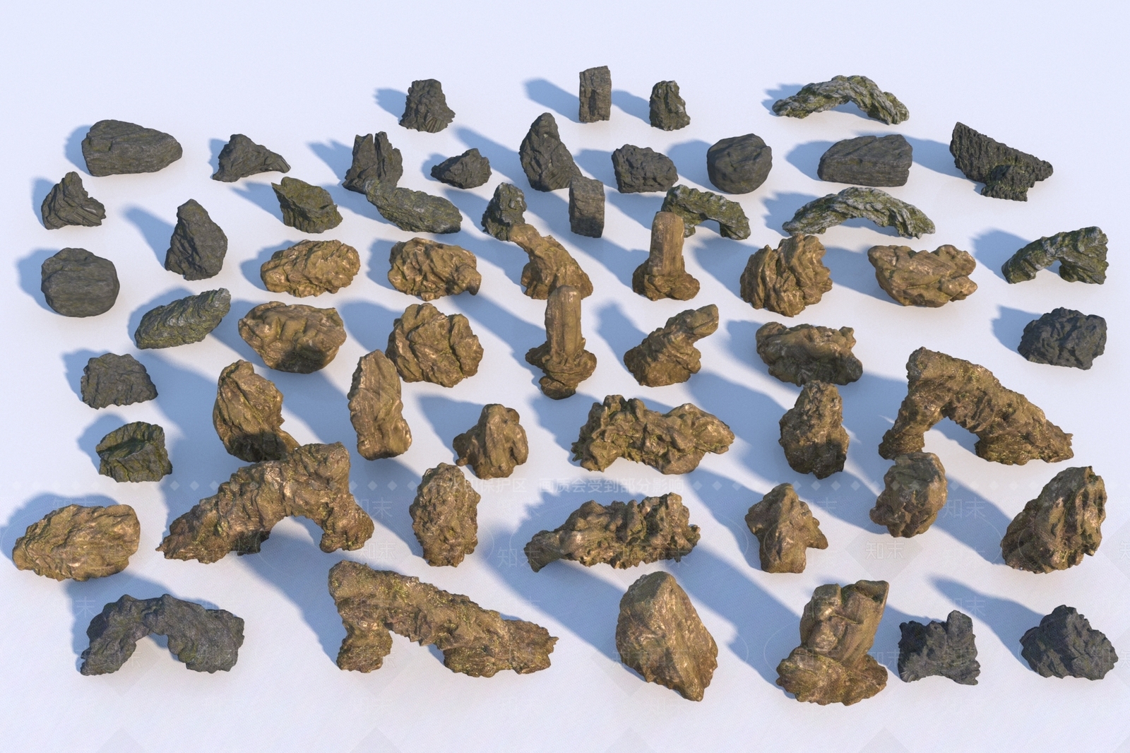 现代石头3D模型下载【ID:1195680941】