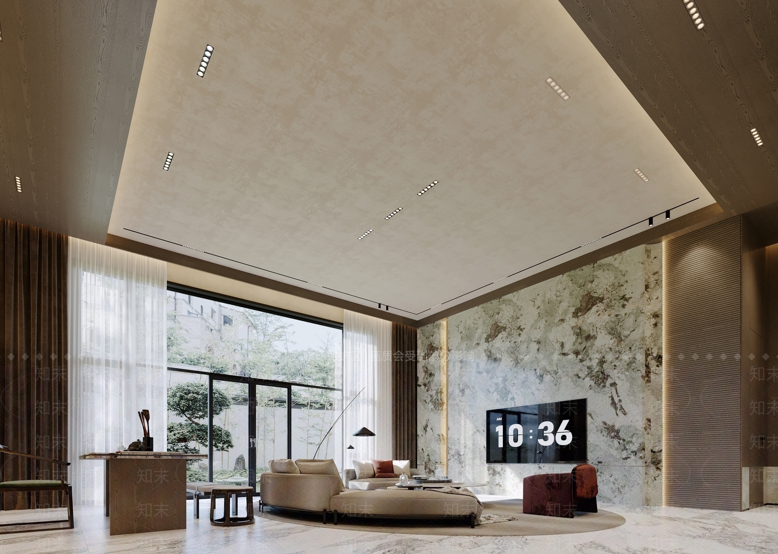 现代酒店大堂3D模型下载【ID:1215142389】