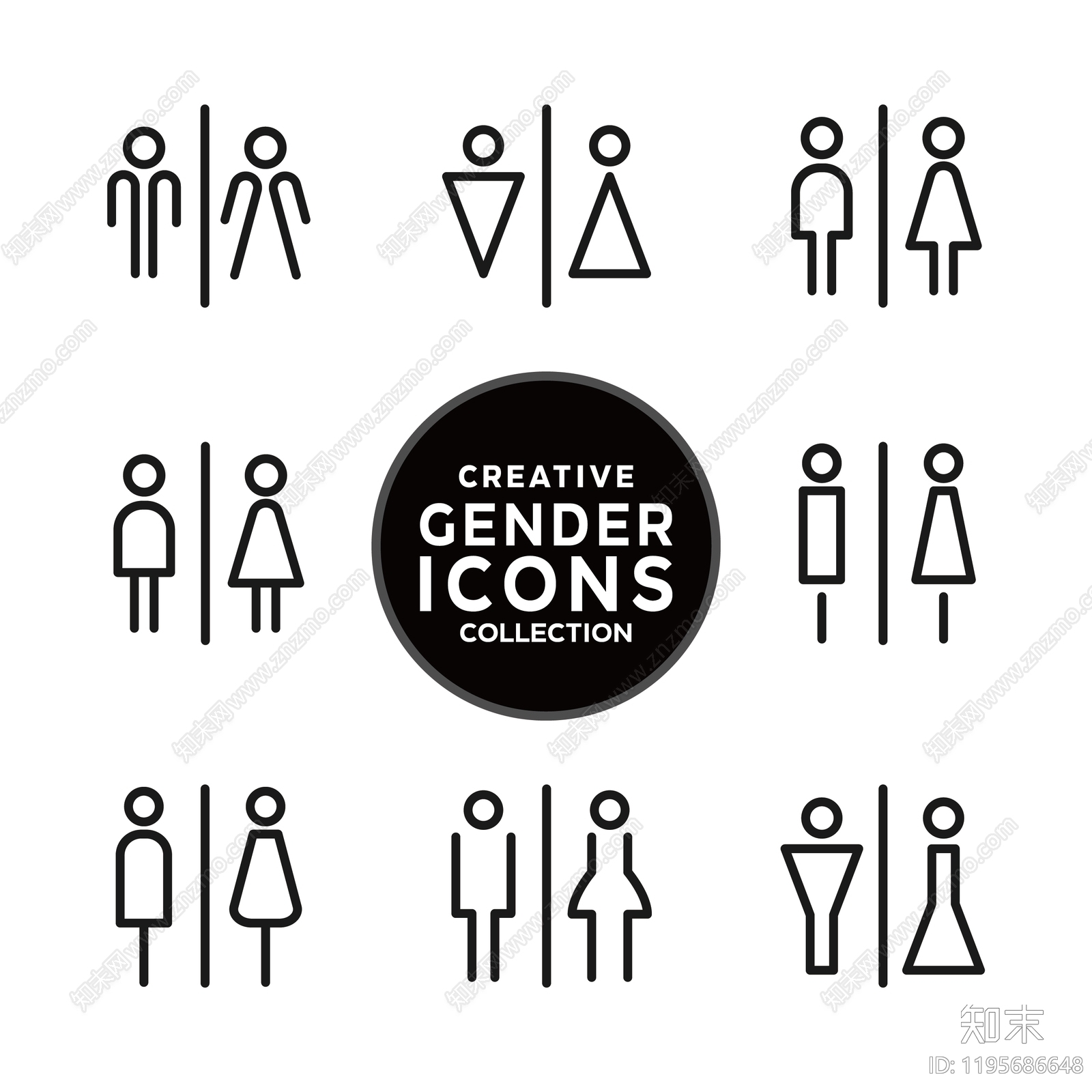 现代标识图库施工图下载【ID:1195686648】