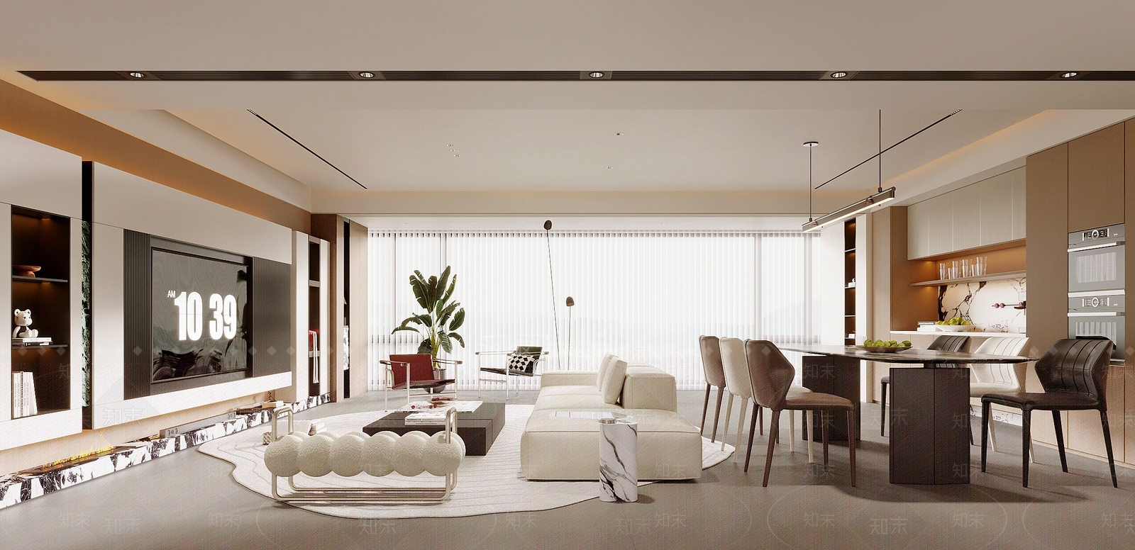 餐边柜封闭式厨房3D模型下载【ID:1227346115】
