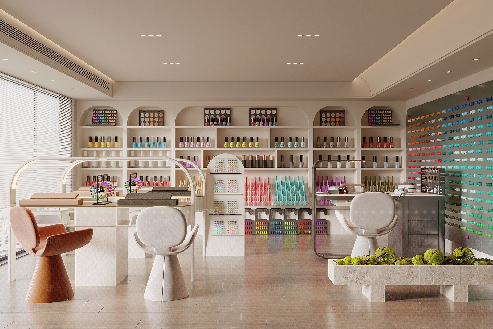 现代美甲店SU模型下载【ID:1195688424】