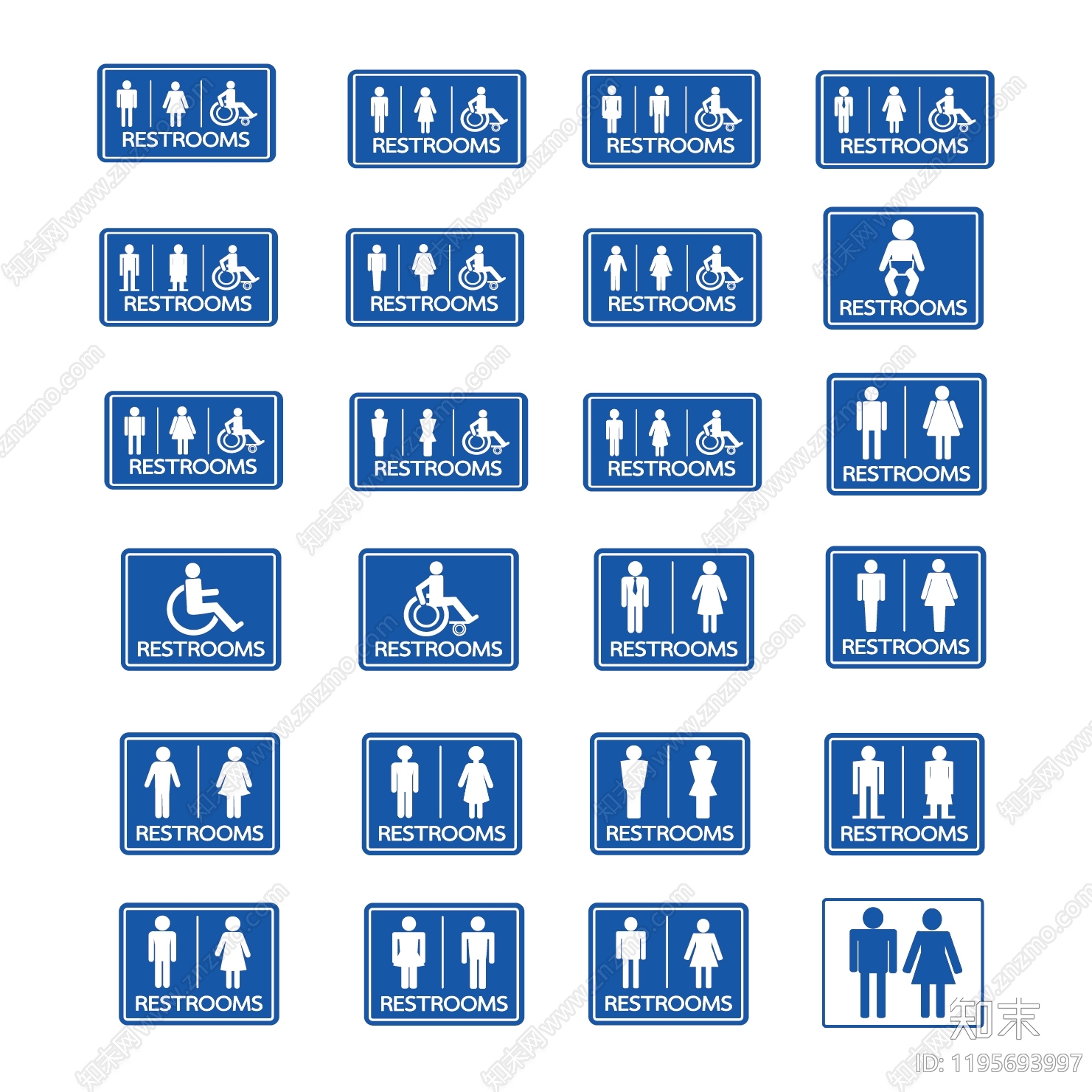 现代标识图库施工图下载【ID:1195693997】