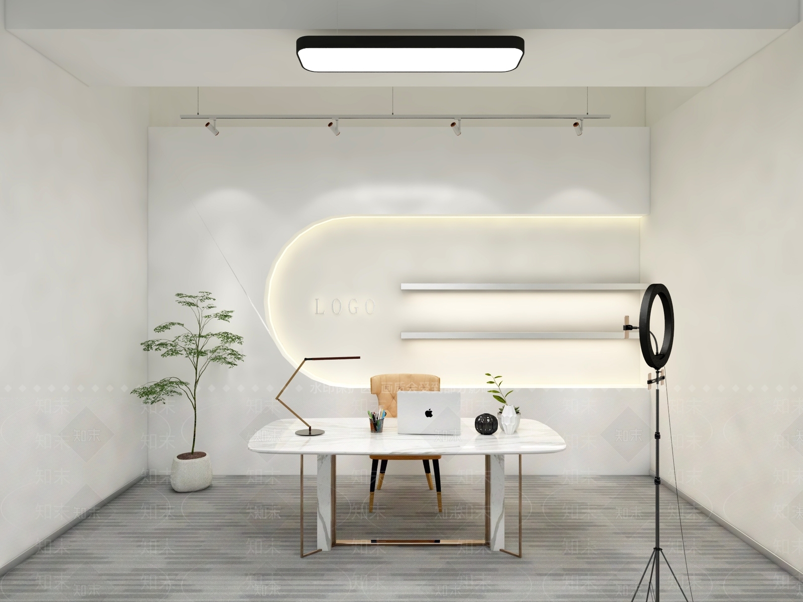 现代直播间3D模型下载【ID:1195694252】