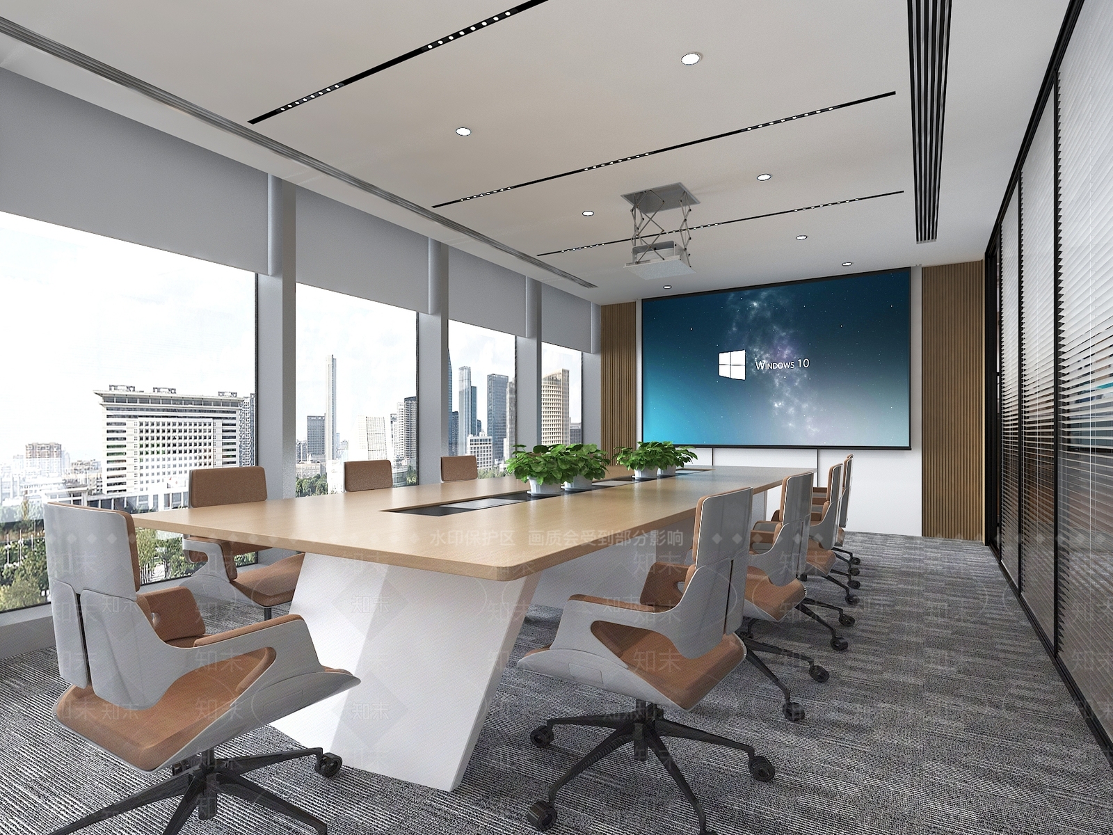 现代会议室3D模型下载【ID:1195698577】