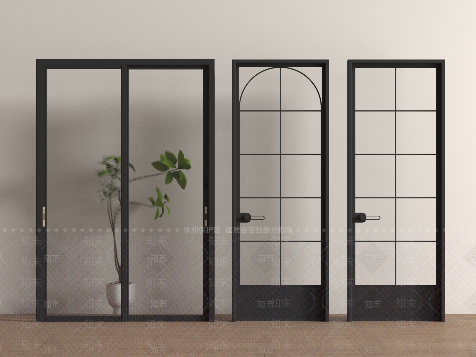 现代单开门3D模型下载【ID:1195698632】