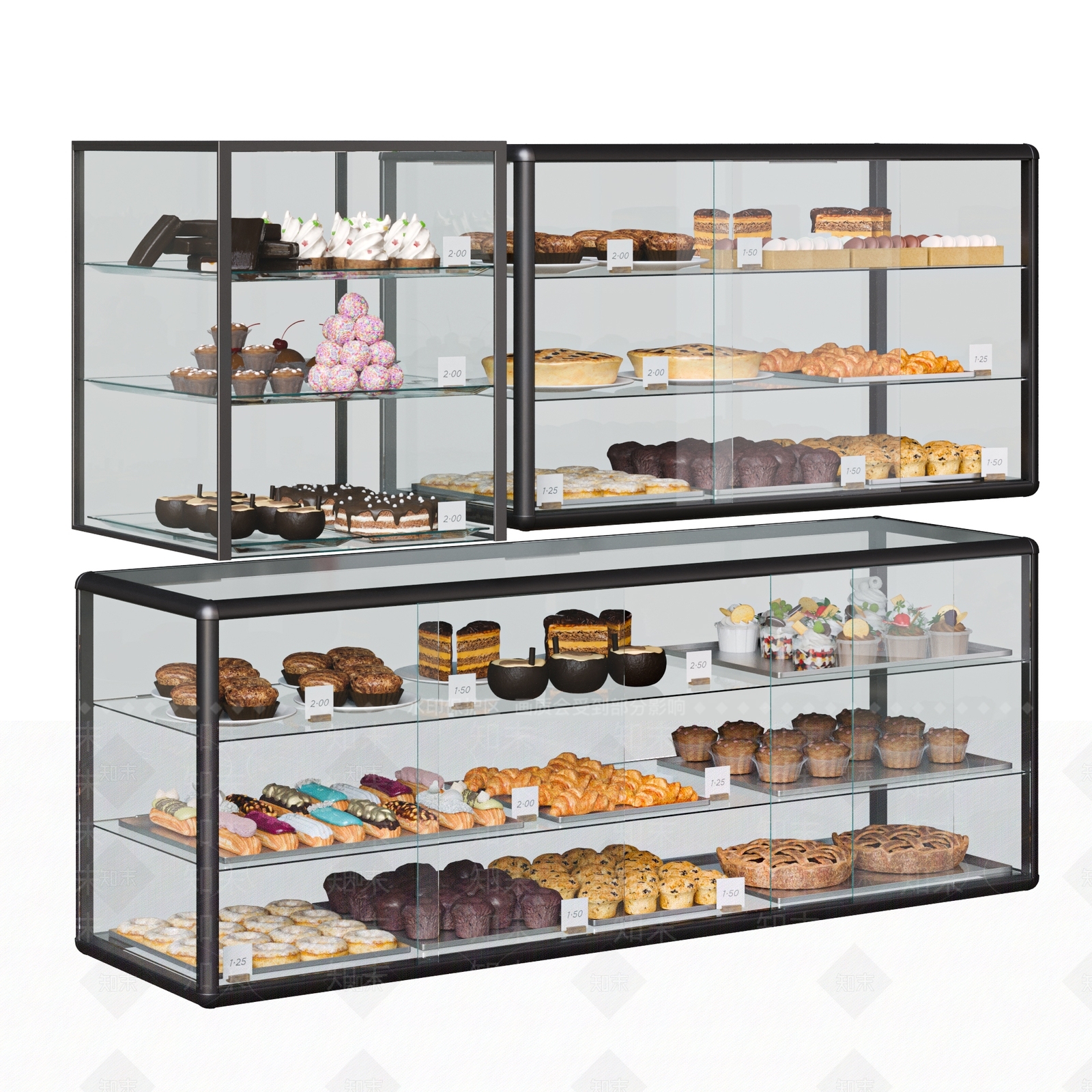 现代甜品面包店SU模型下载【ID:1195699292】