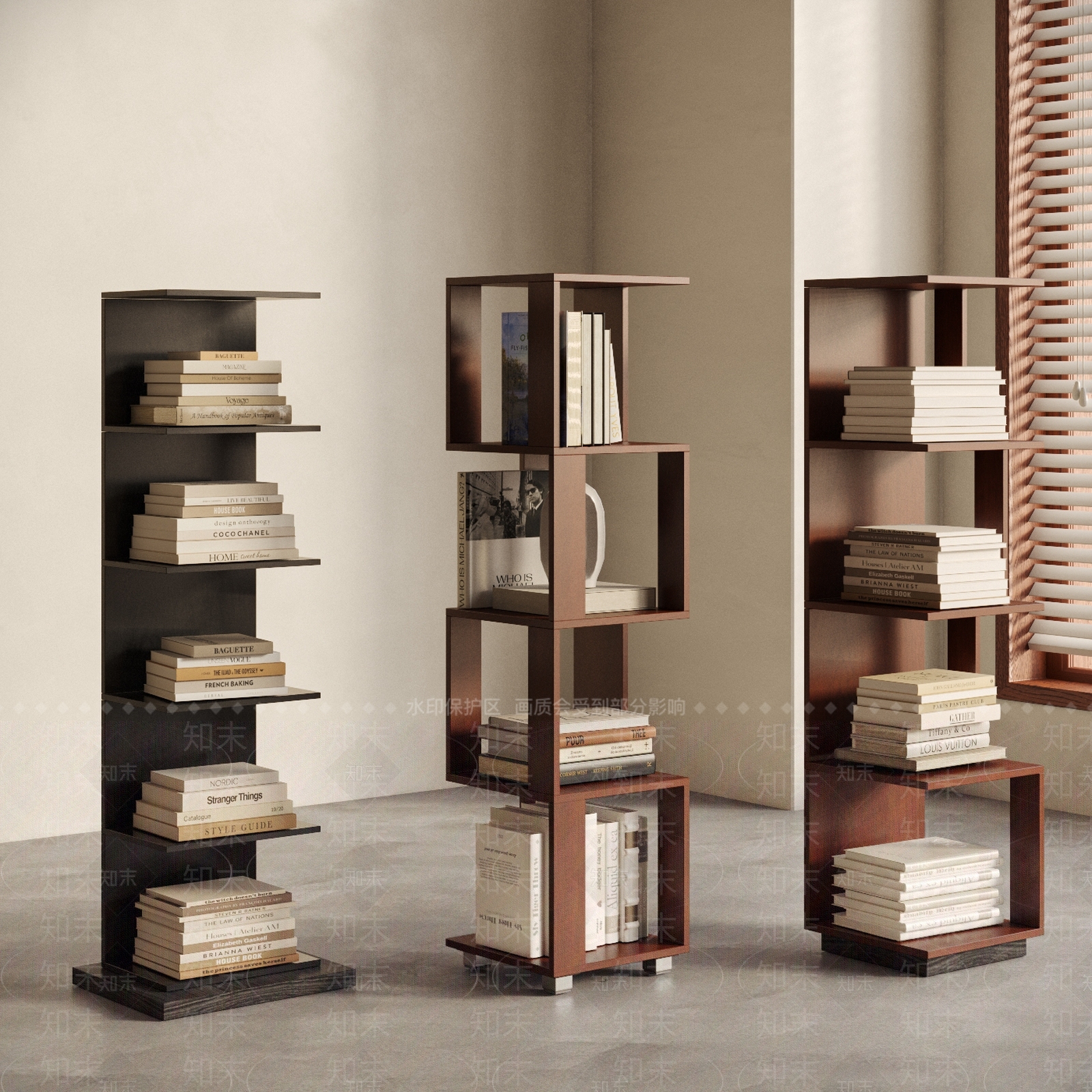 现代中古书架SU模型下载【ID:1195706074】