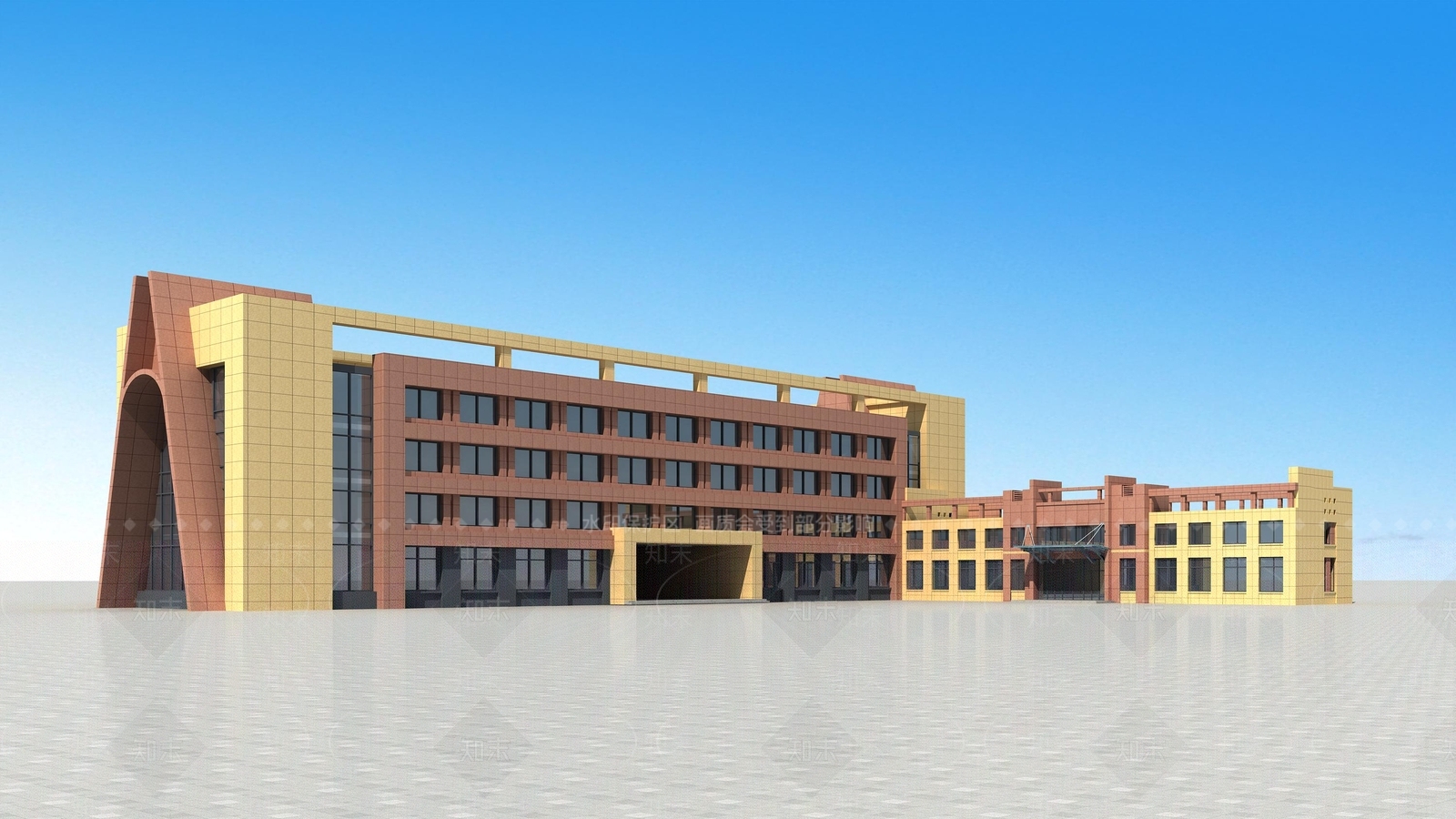 现代办公楼3D模型下载【ID:1195705444】