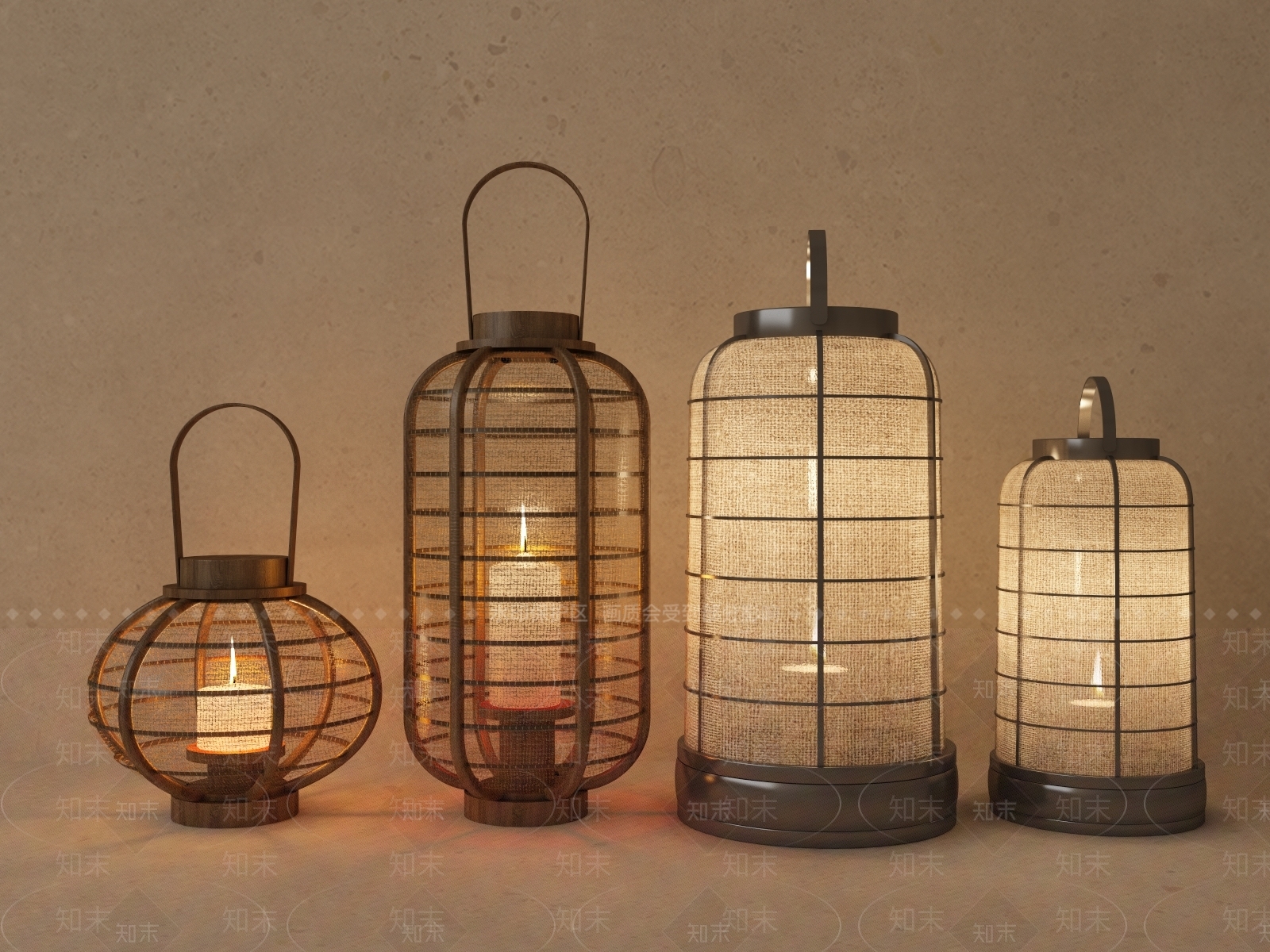 新中式灯笼SU模型下载【ID:1195707770】