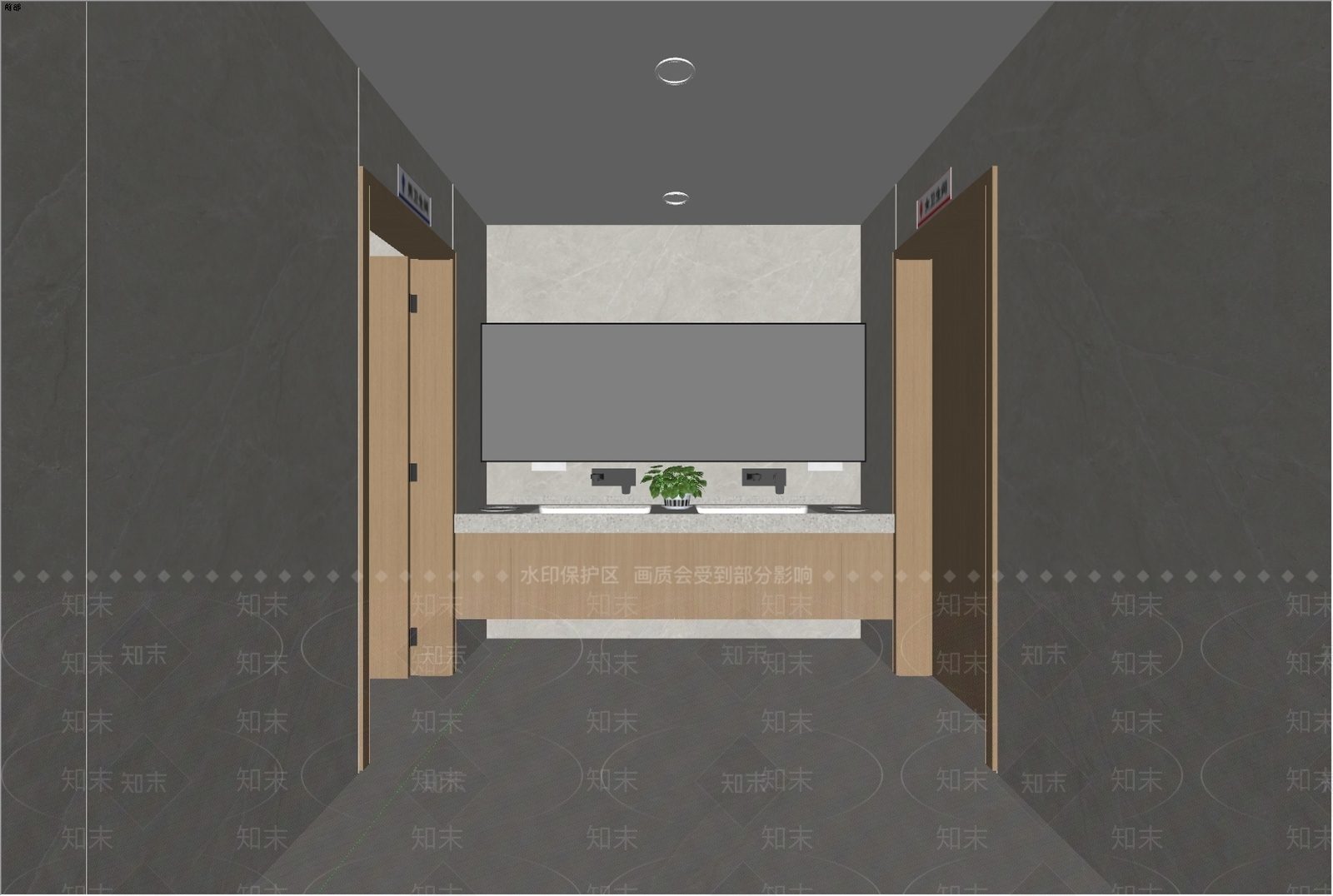 现代公共卫生间SU模型下载【ID:1195708251】