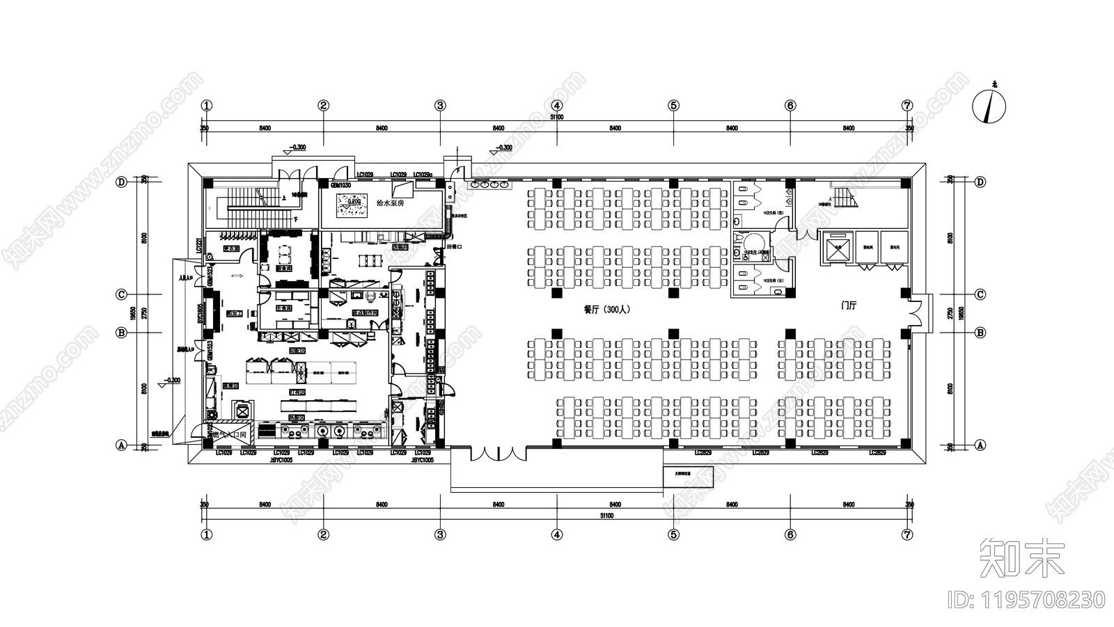 现代后厨施工图下载【ID:1195708230】