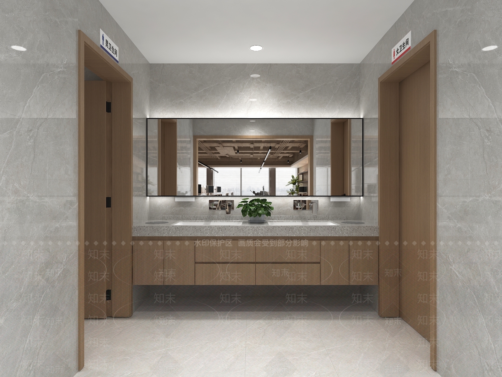 现代公共卫生间SU模型下载【ID:1195708251】