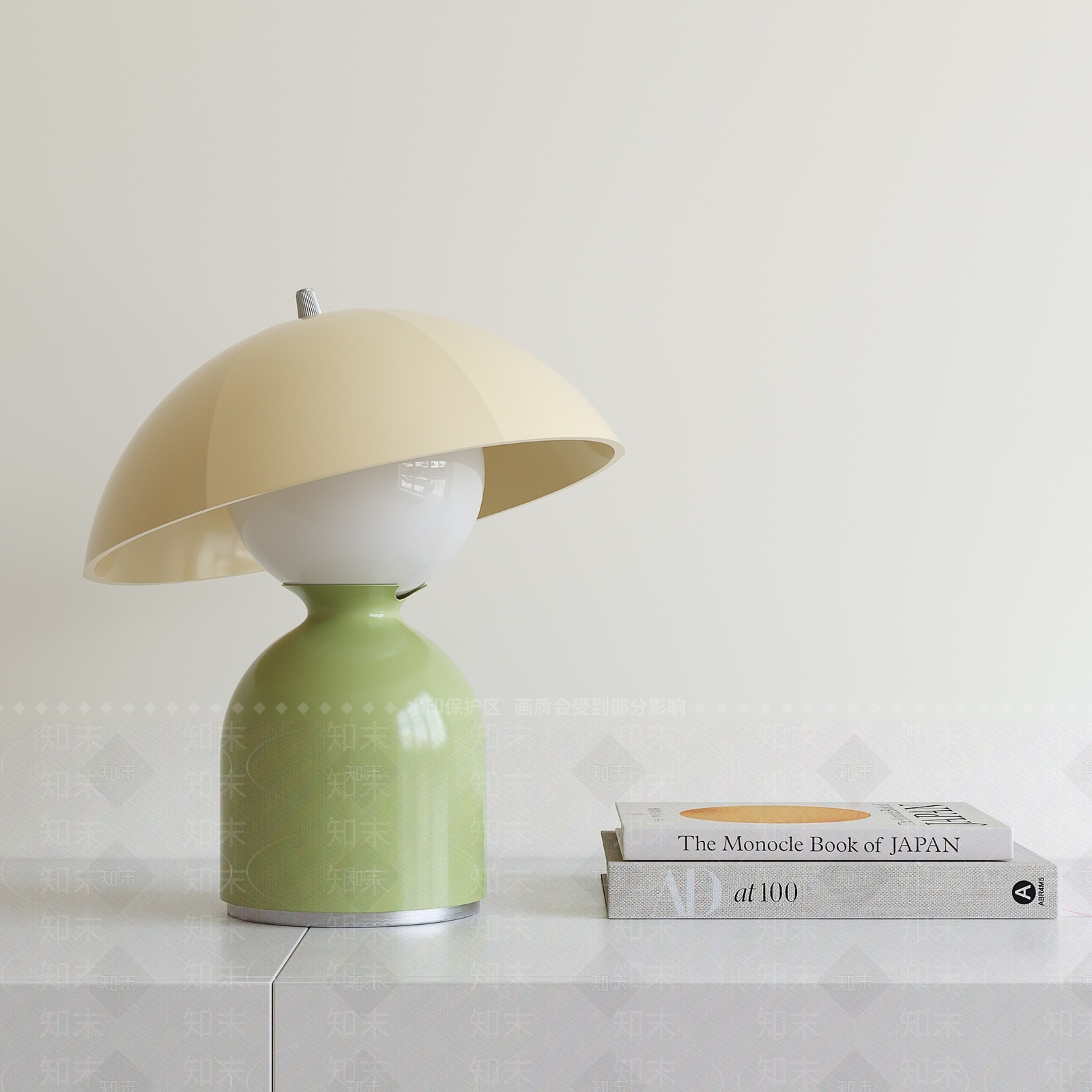 现代奶油台灯SU模型下载【ID:1195708368】