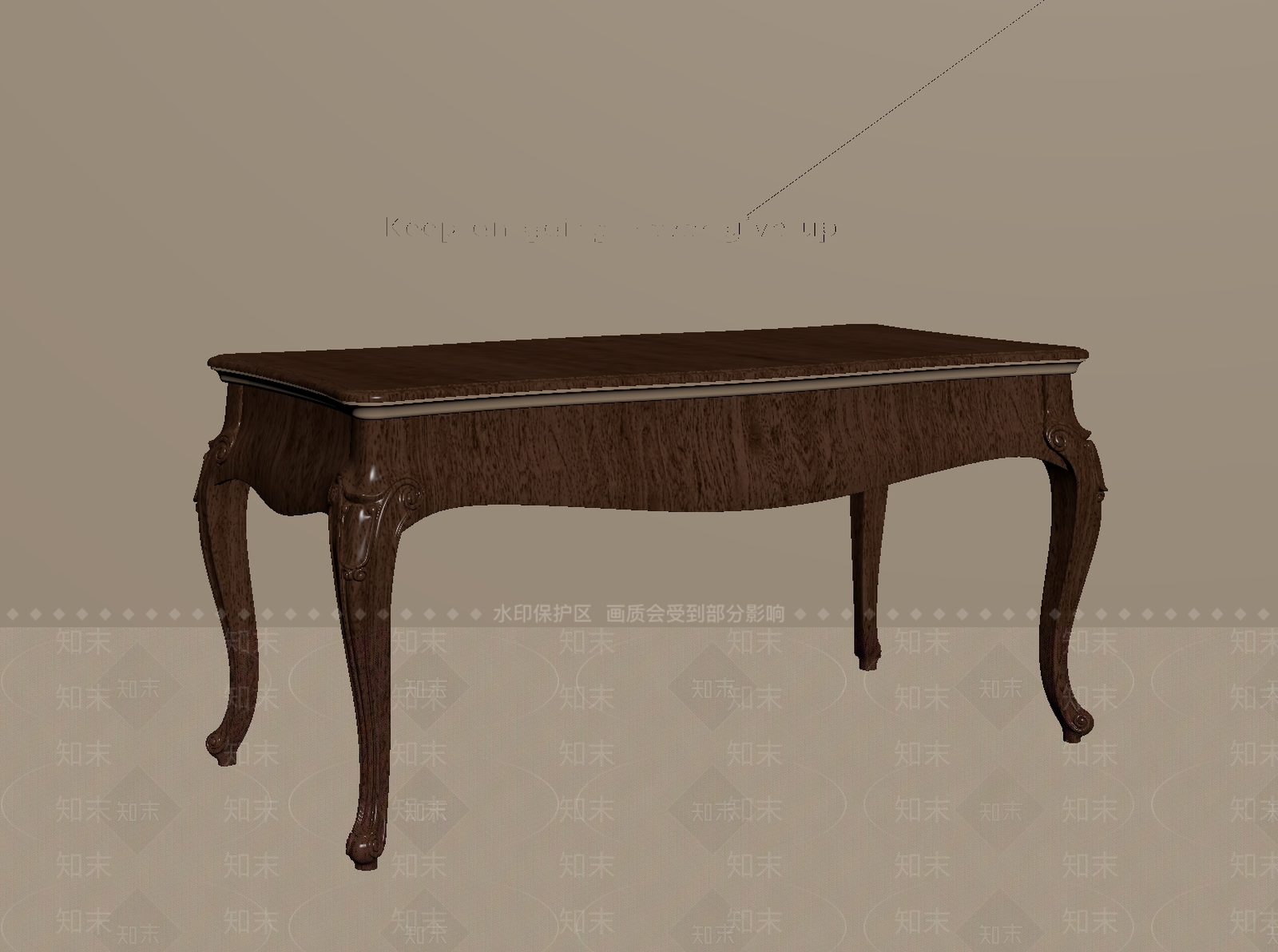 美式复古书桌3D模型下载【ID:1195708474】