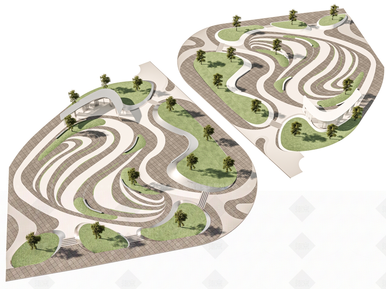 现代口袋公园SU模型下载【ID:1195709961】