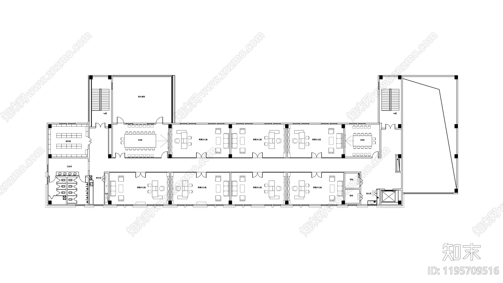 现代整体办公空间cad施工图下载【ID:1195709516】