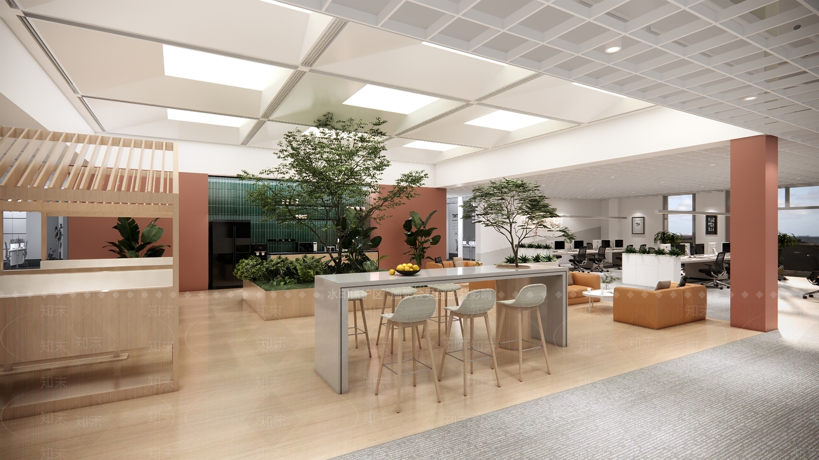 现代茶水间SU模型下载【ID:1195713563】