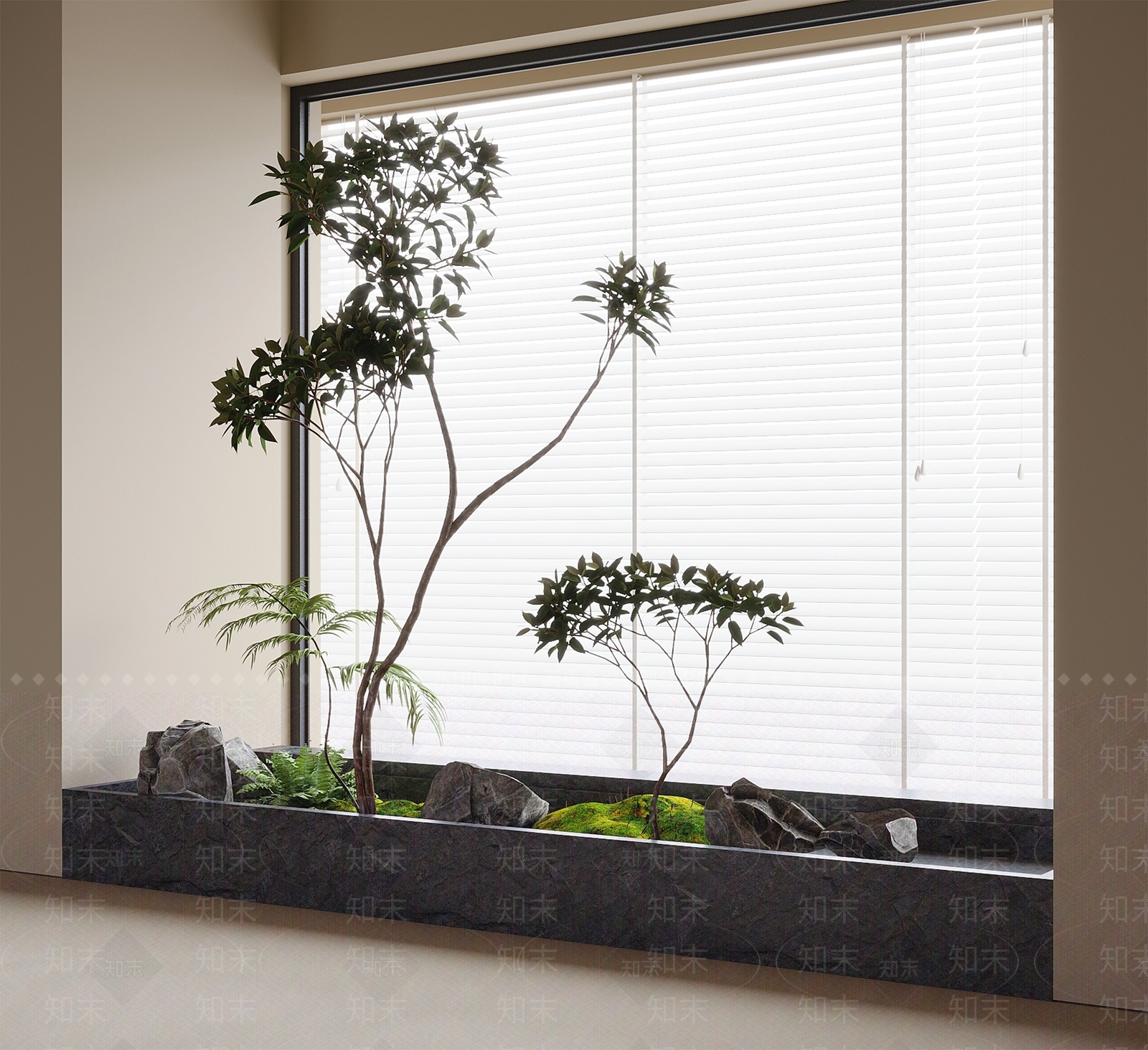 现代室内景观3D模型下载【ID:1195712587】