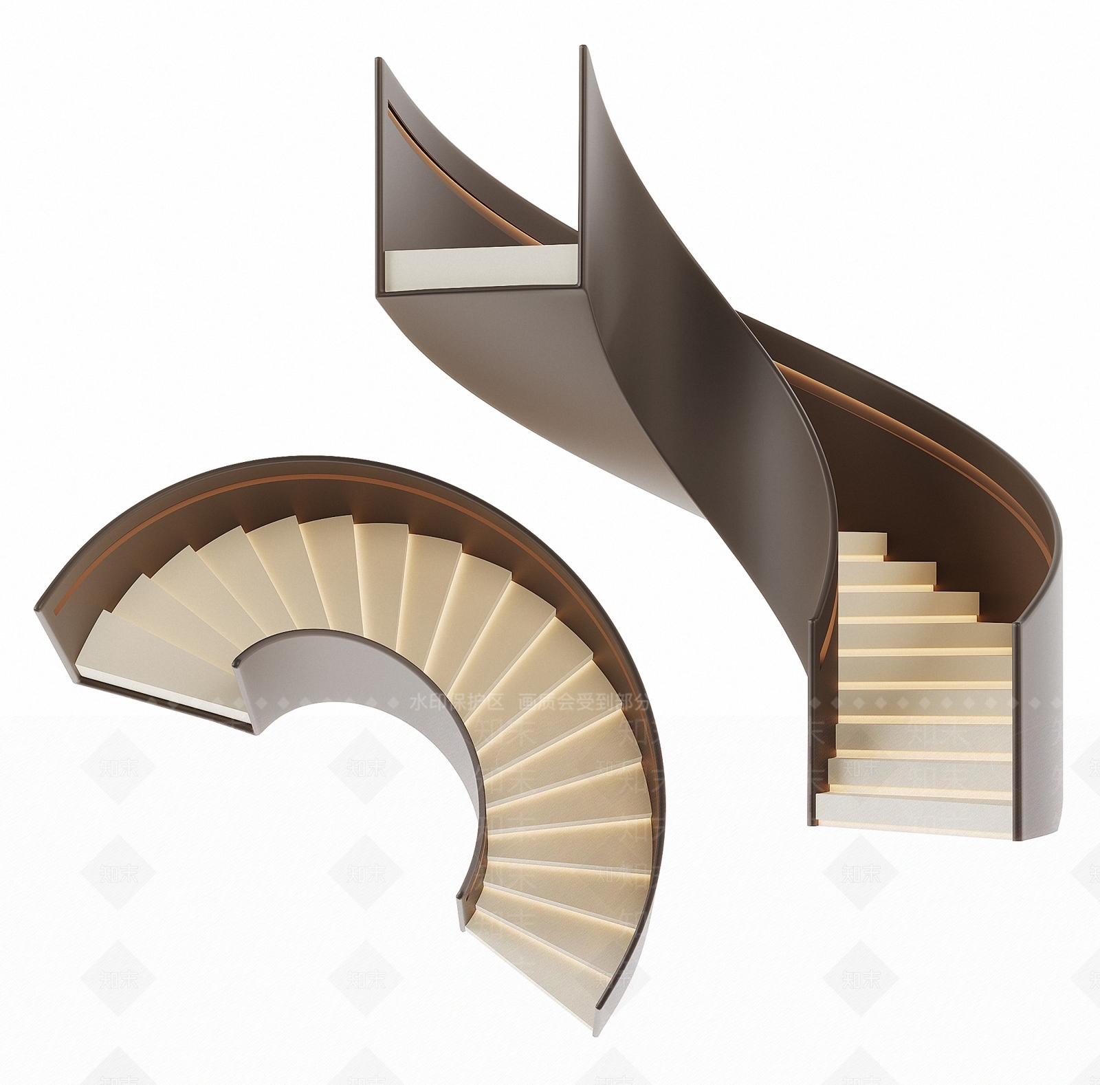 现代楼梯3D模型下载【ID:1195714145】