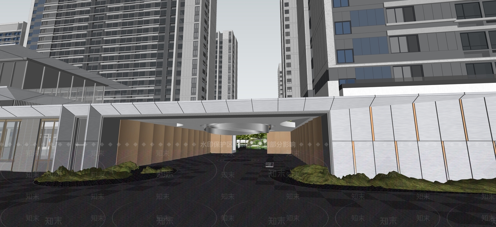 现代入口大门SU模型下载【ID:1195719008】