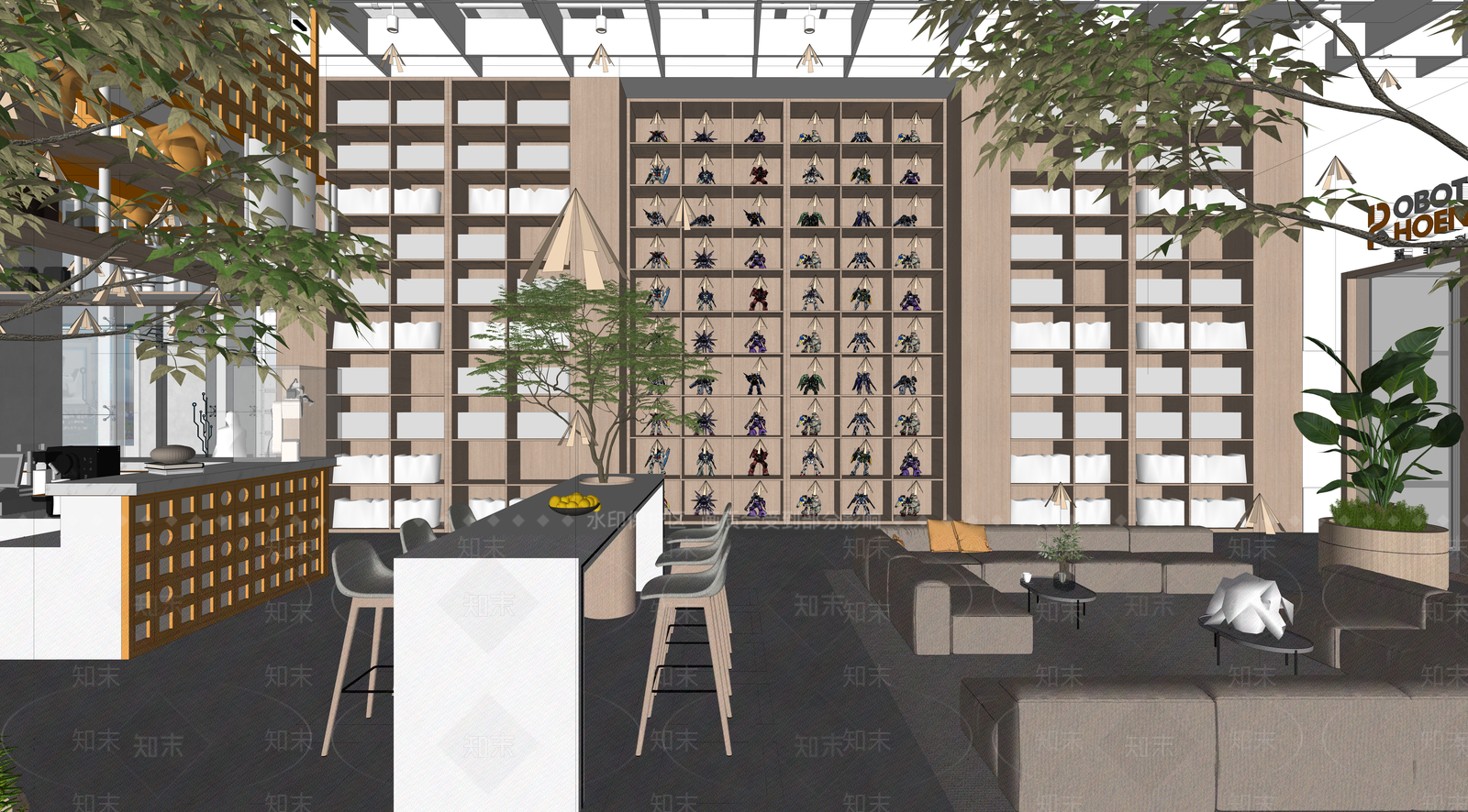 现代其他办公区域SU模型下载【ID:1195826202】
