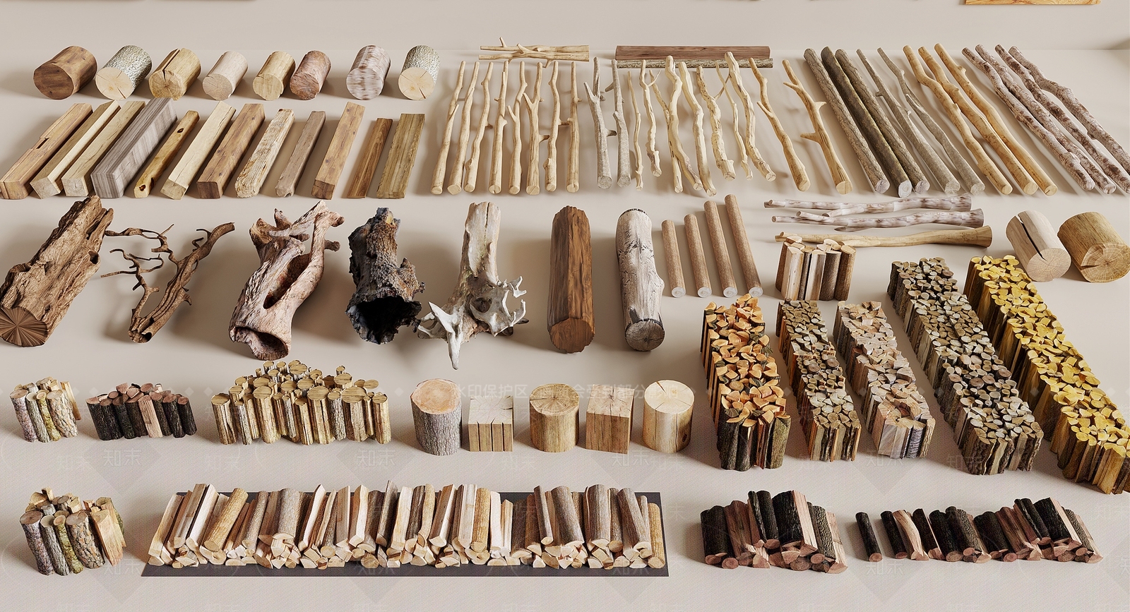 现代木头木板3D模型下载【ID:1195727852】