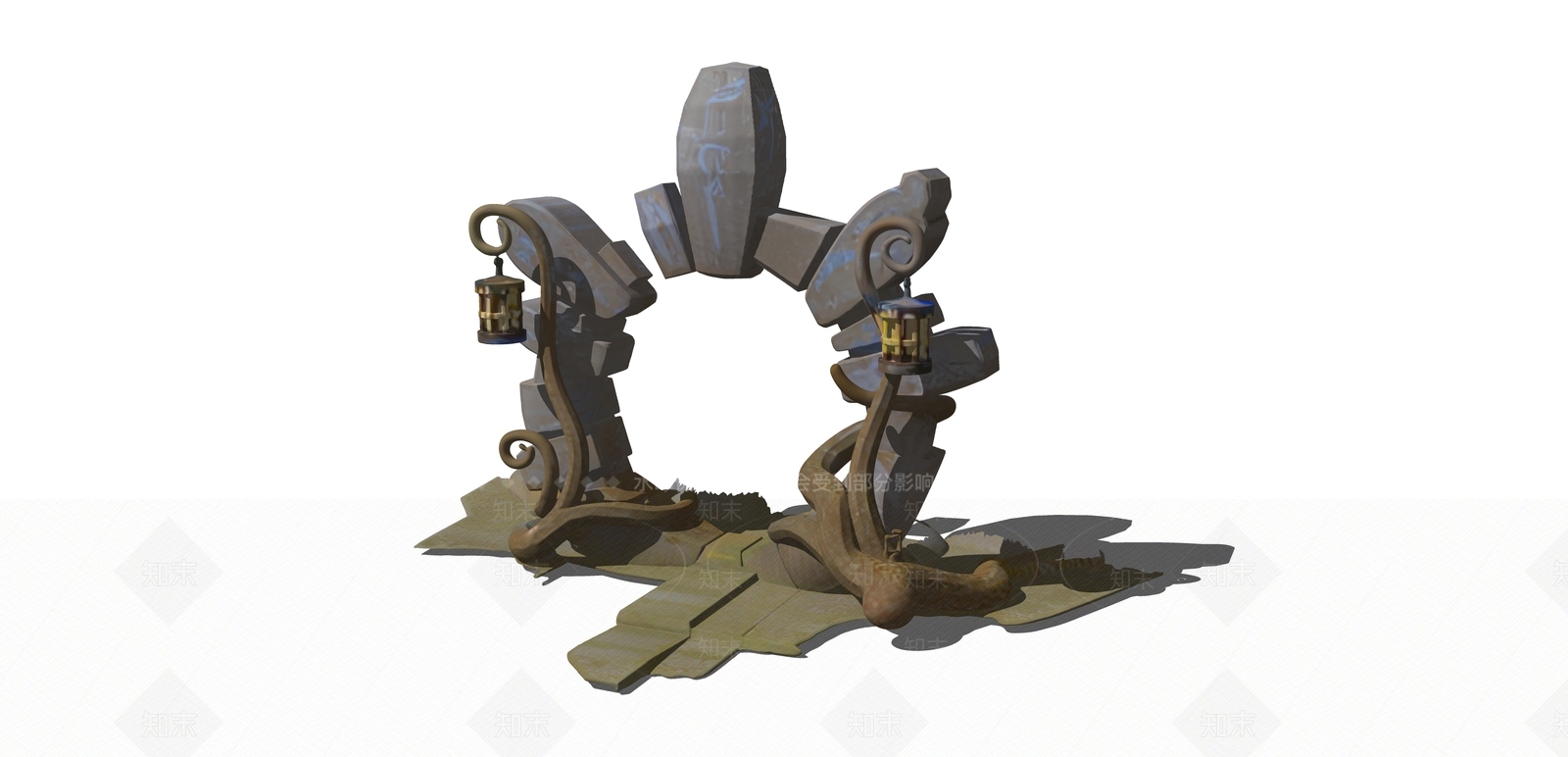 现代艺术装置SU模型下载【ID:1195730399】