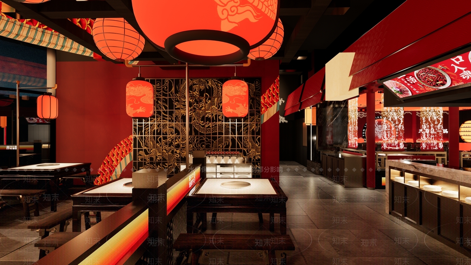 现代美食城SU模型下载【ID:1222255808】