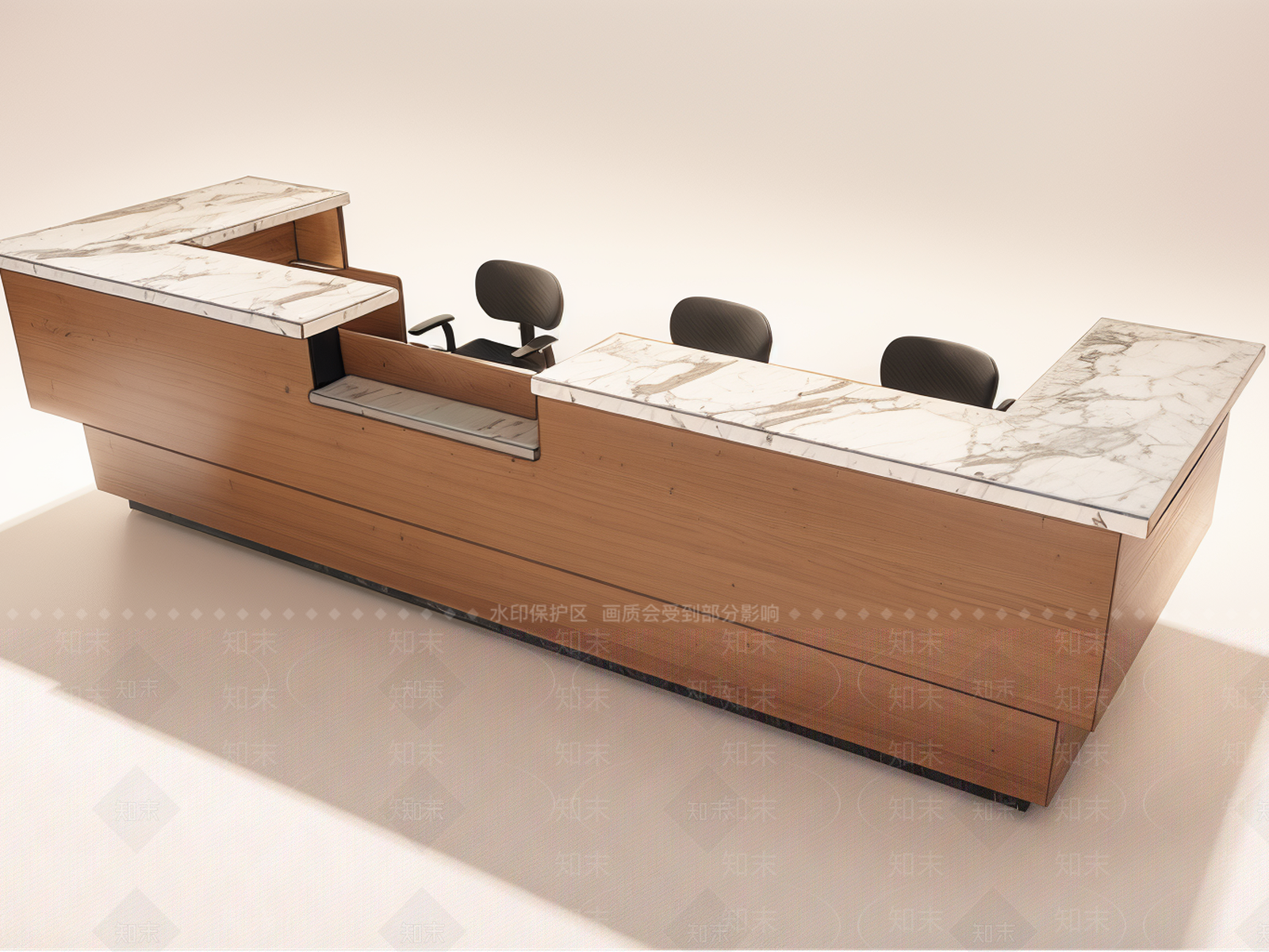 现代前台SU模型下载【ID:1195731182】