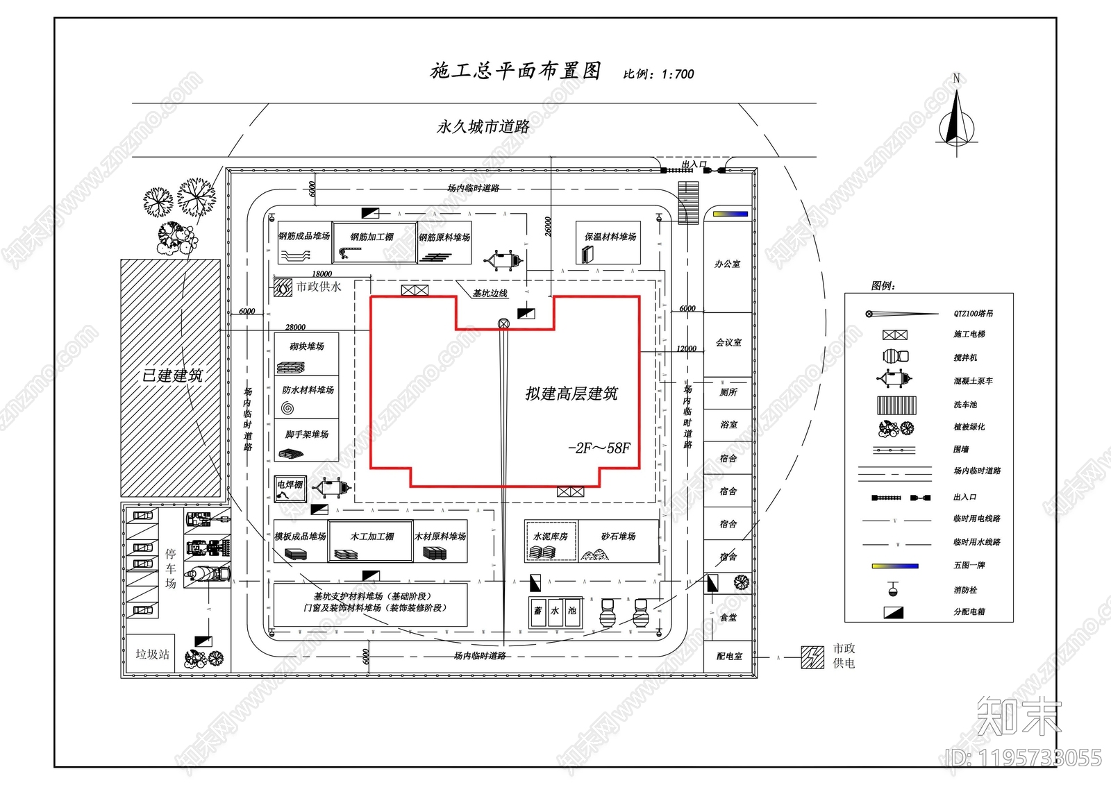建筑平面布置图施工图下载【ID:1195733055】