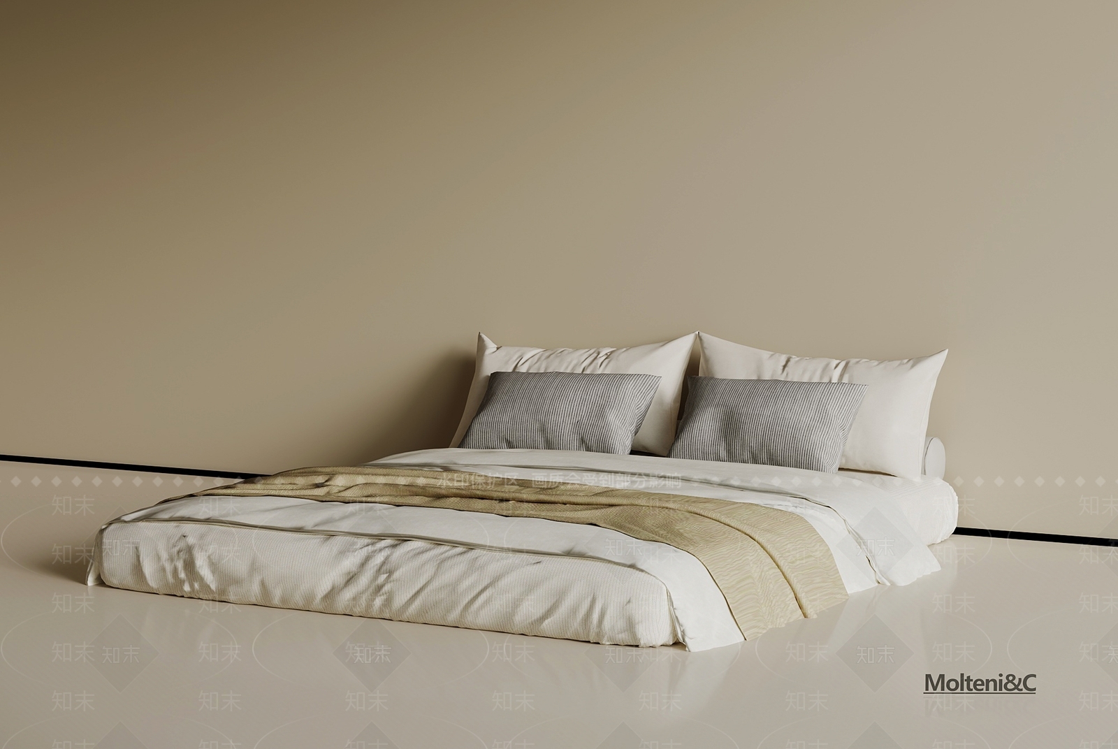 现代床品SU模型下载【ID:1195734000】