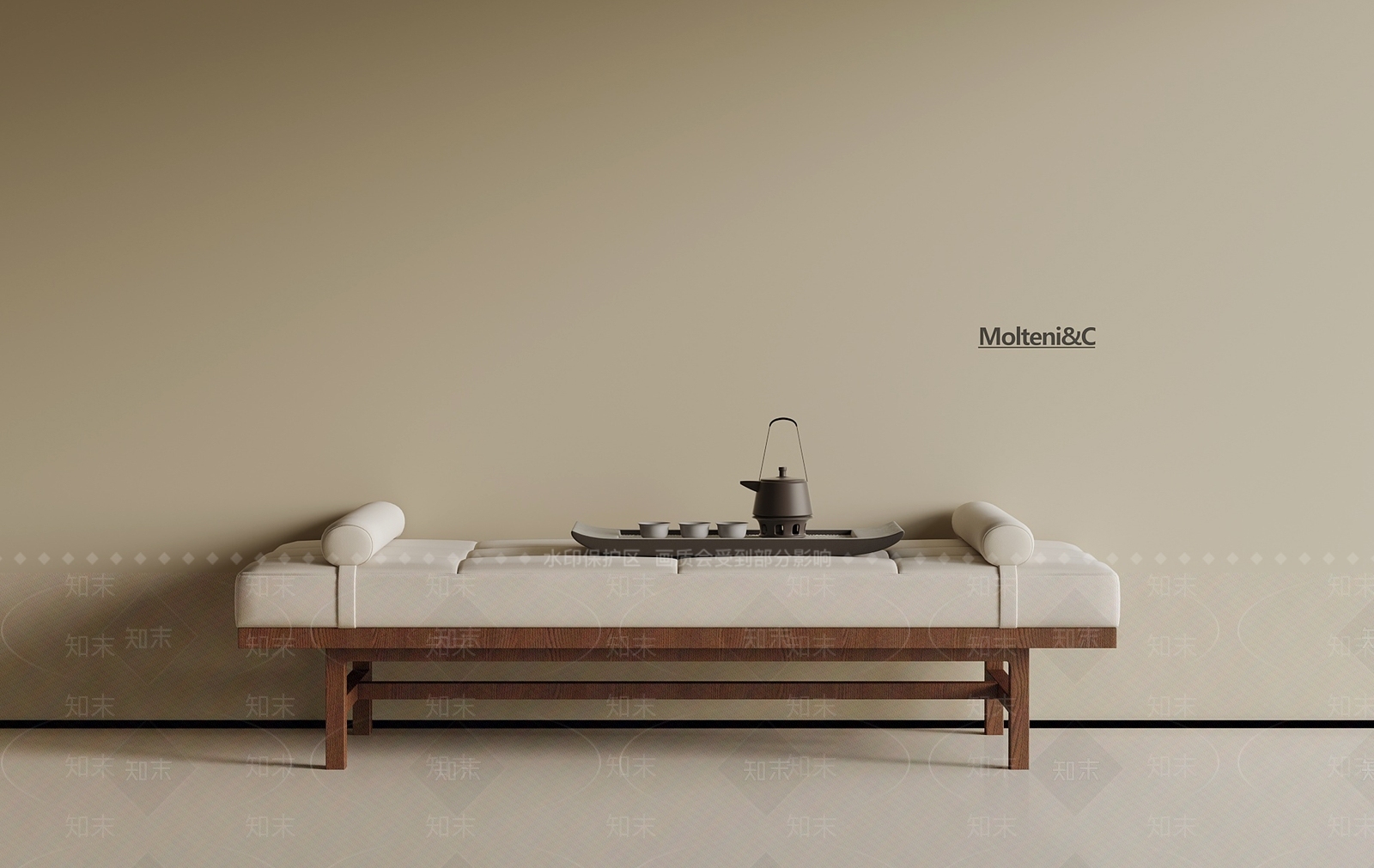 新中式床尾凳SU模型下载【ID:1195734443】