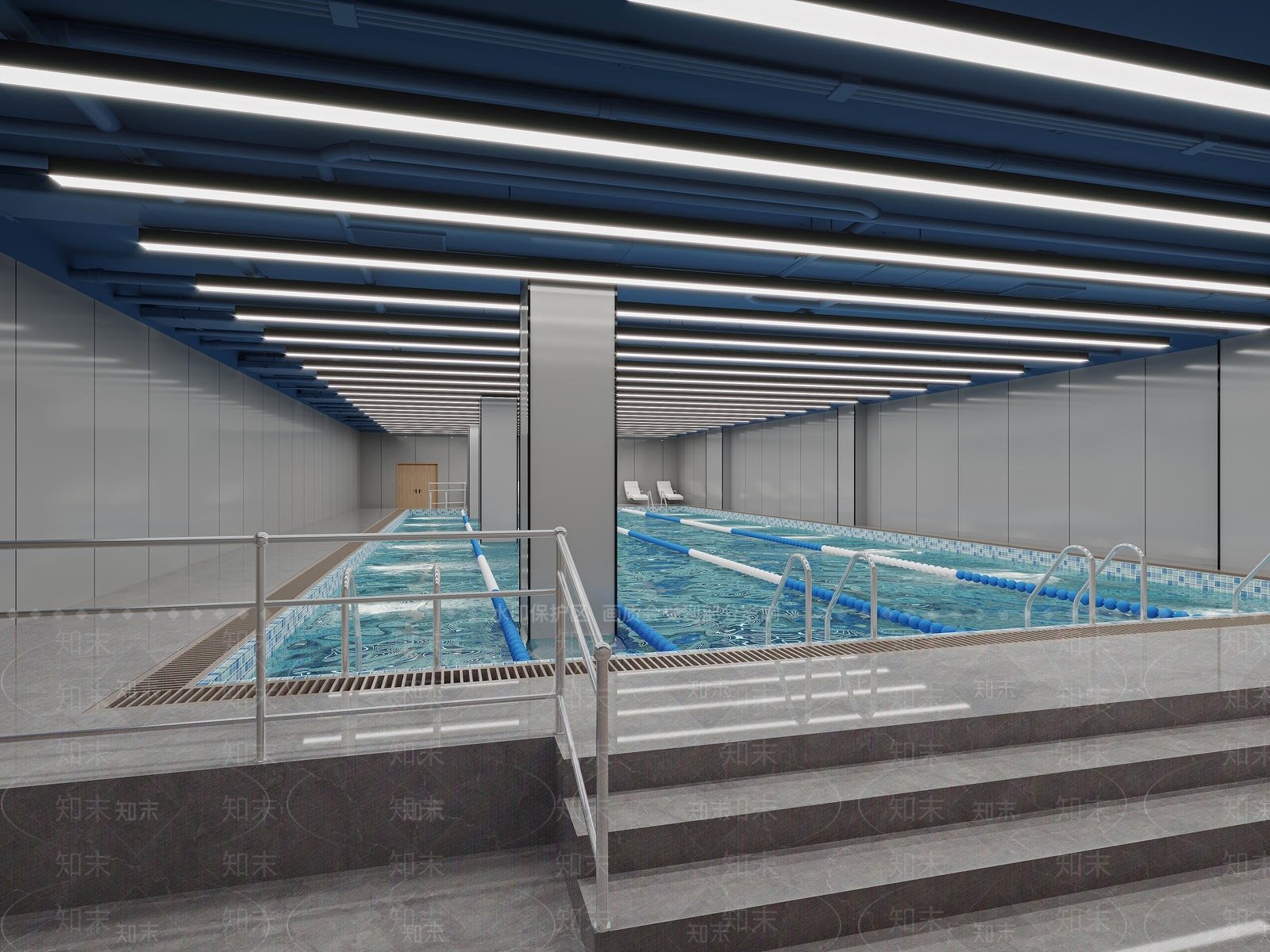 现代游泳馆3D模型下载【ID:1195734508】