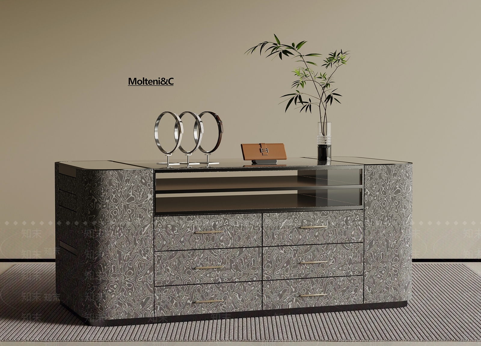 意式首饰柜3D模型下载【ID:1195736646】