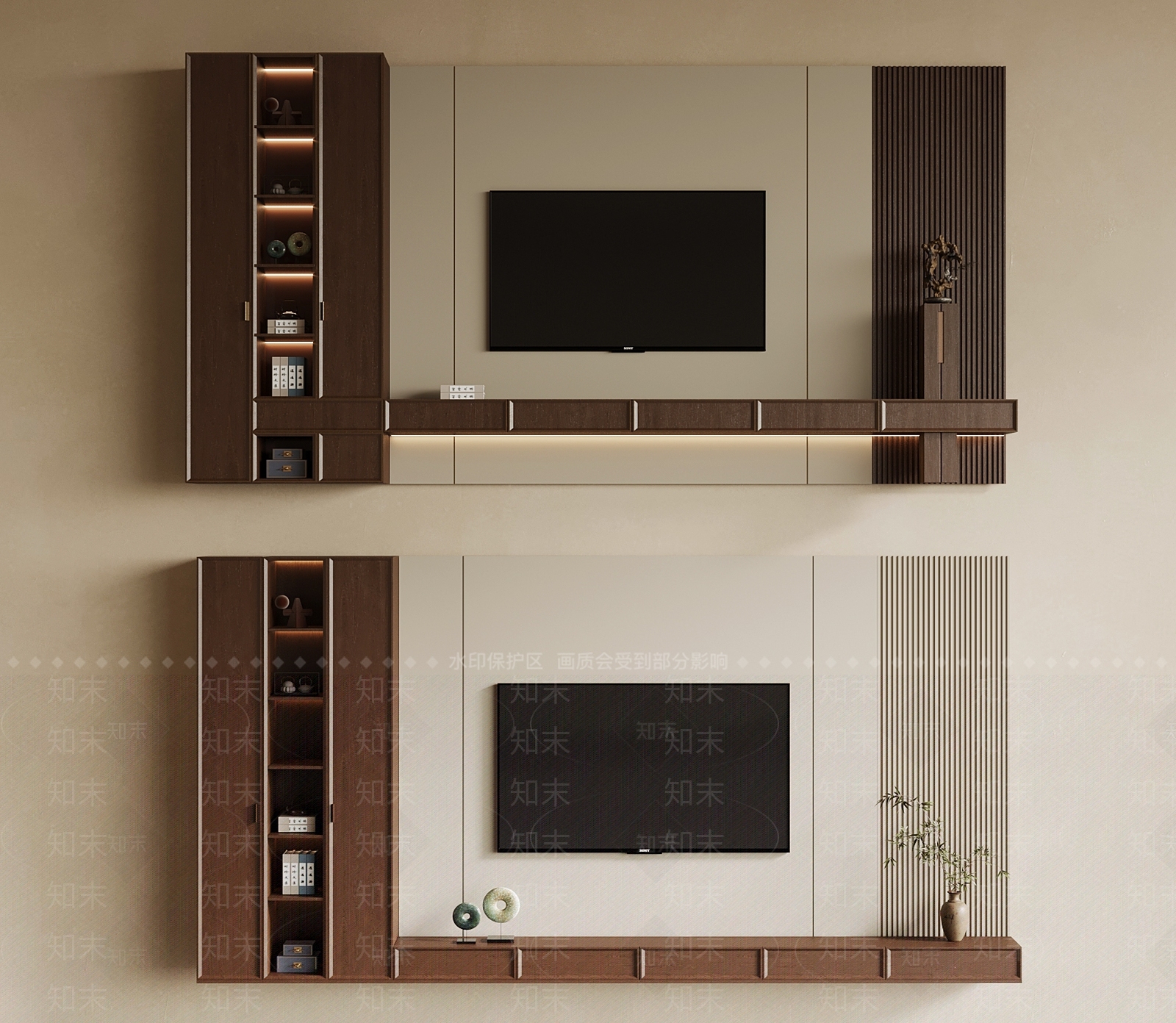 中古背景墙SU模型下载【ID:1195740983】