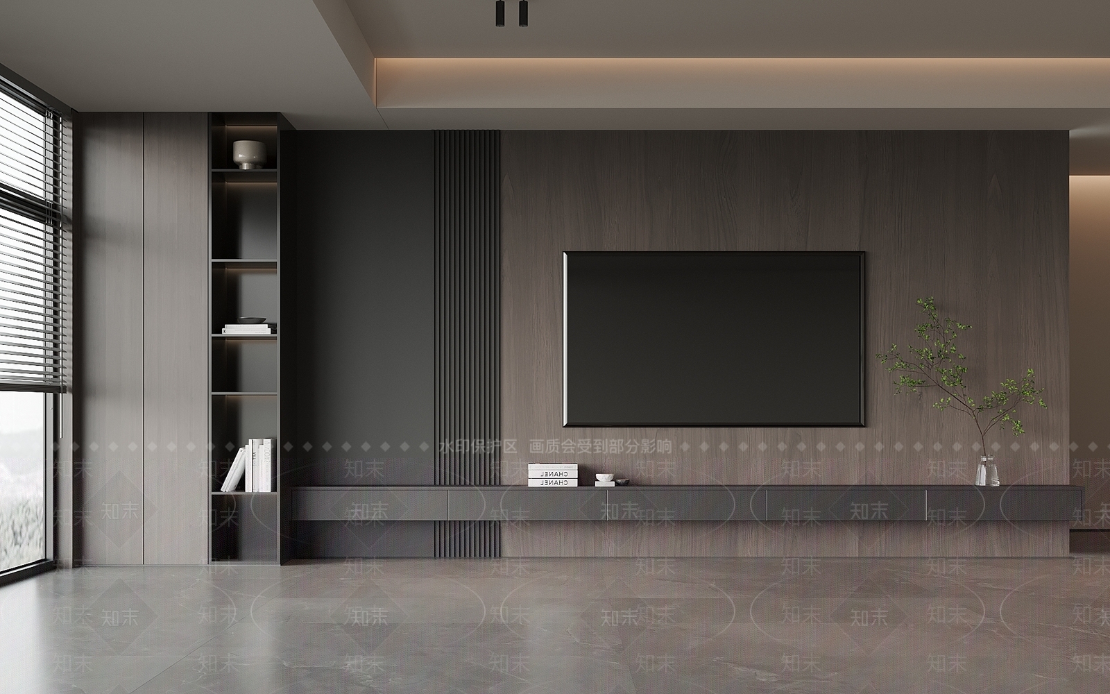 现代意式电视背景墙3D模型下载【ID:1195741010】