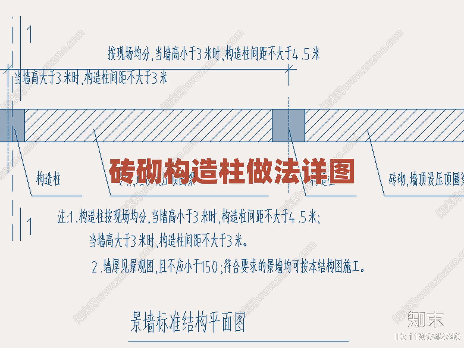 景观节点cad施工图下载【ID:1195742740】