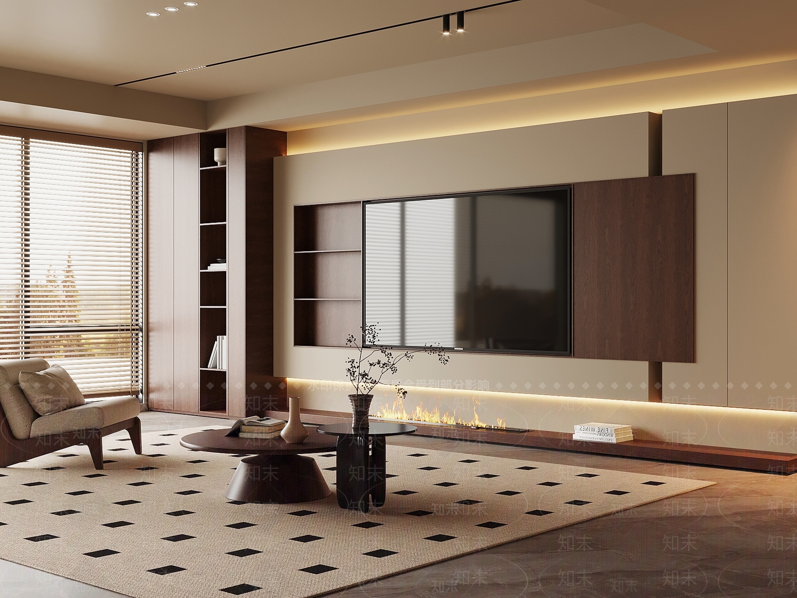 中古背景墙SU模型下载【ID:1195743803】