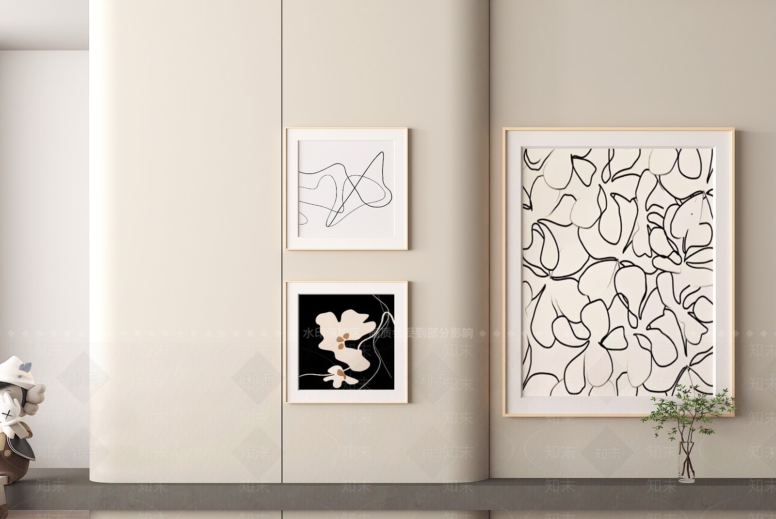 现代欧式挂画SU模型下载【ID:1195746883】