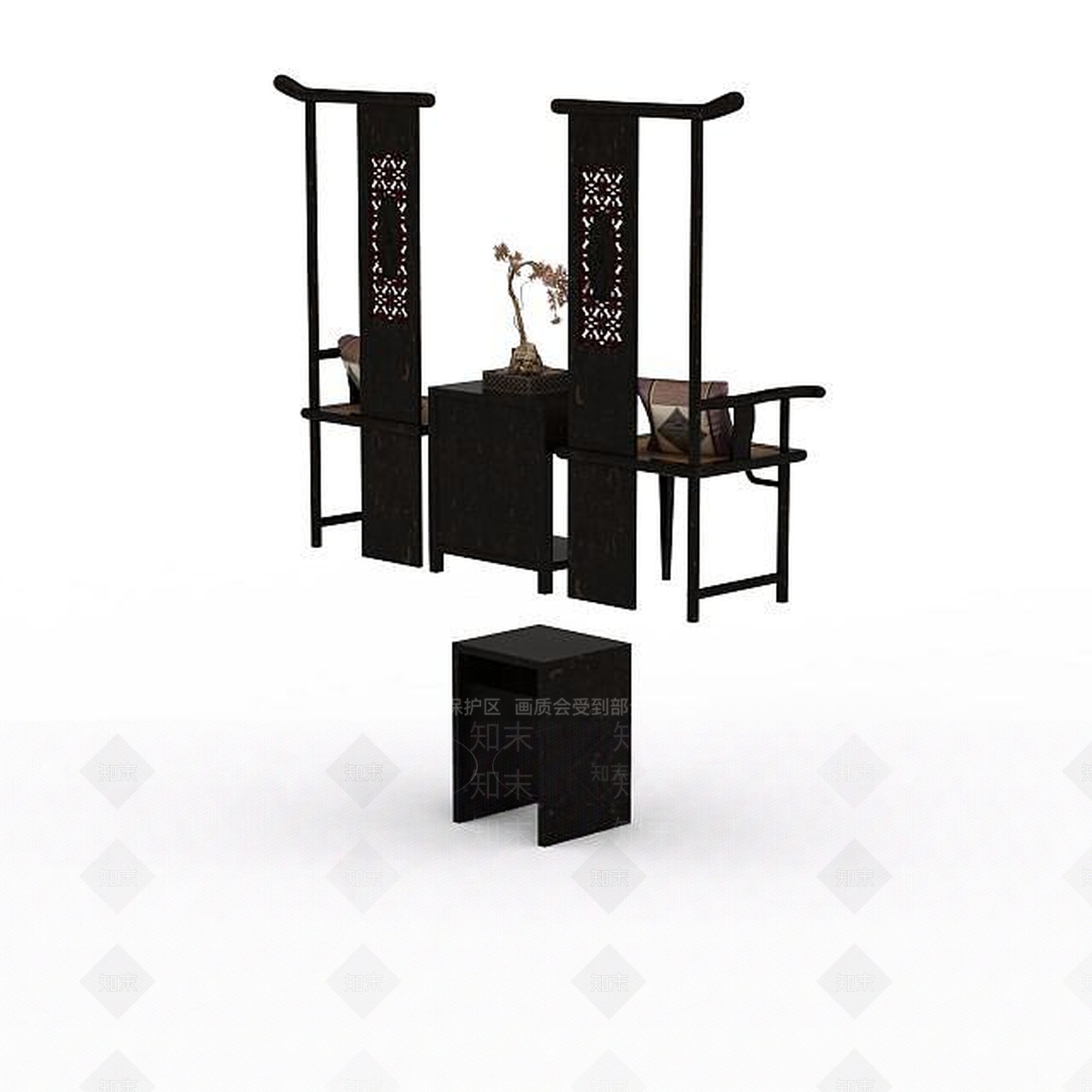 中式椅子3D模型下载【ID:1195746969】