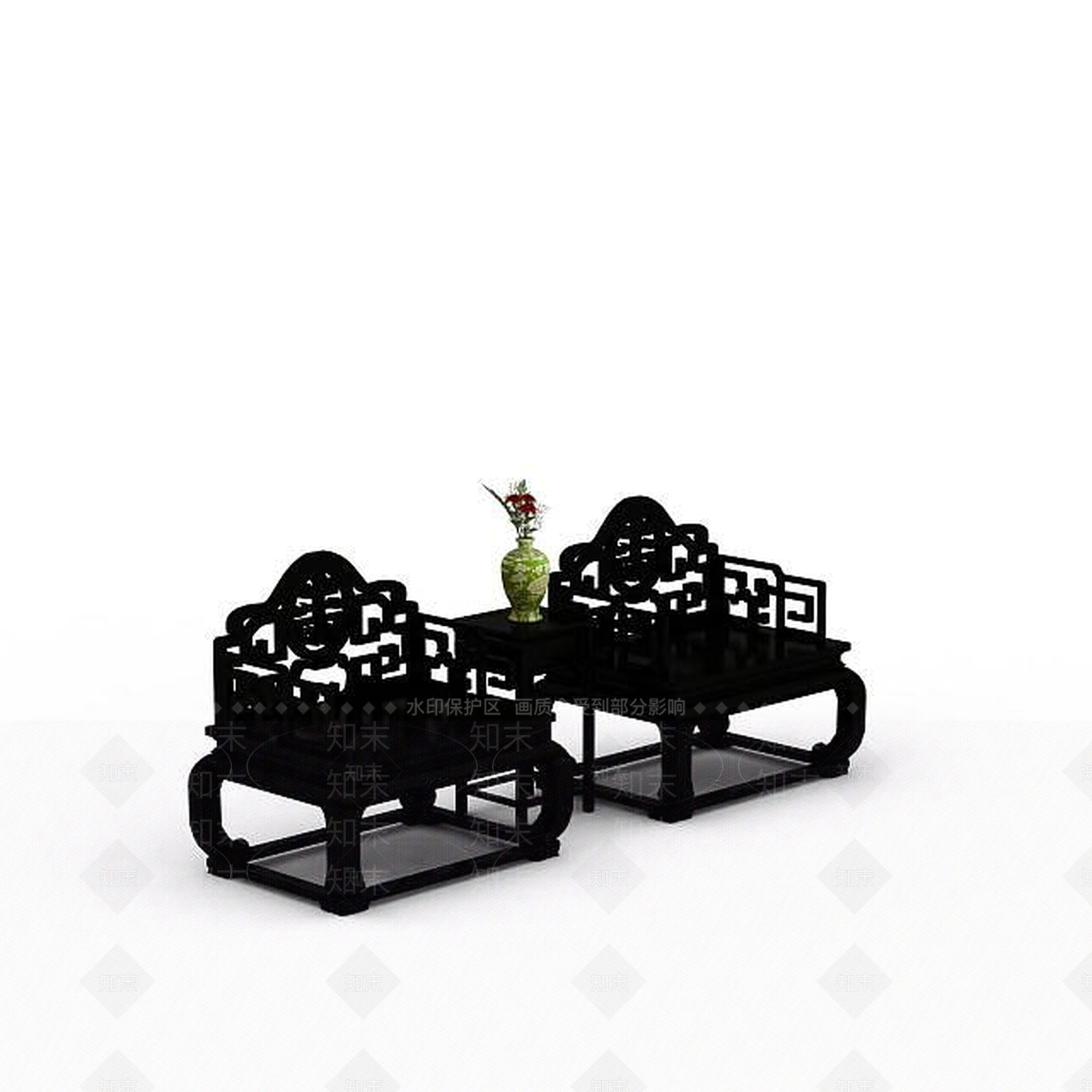 中式椅子3D模型下载【ID:1195747066】