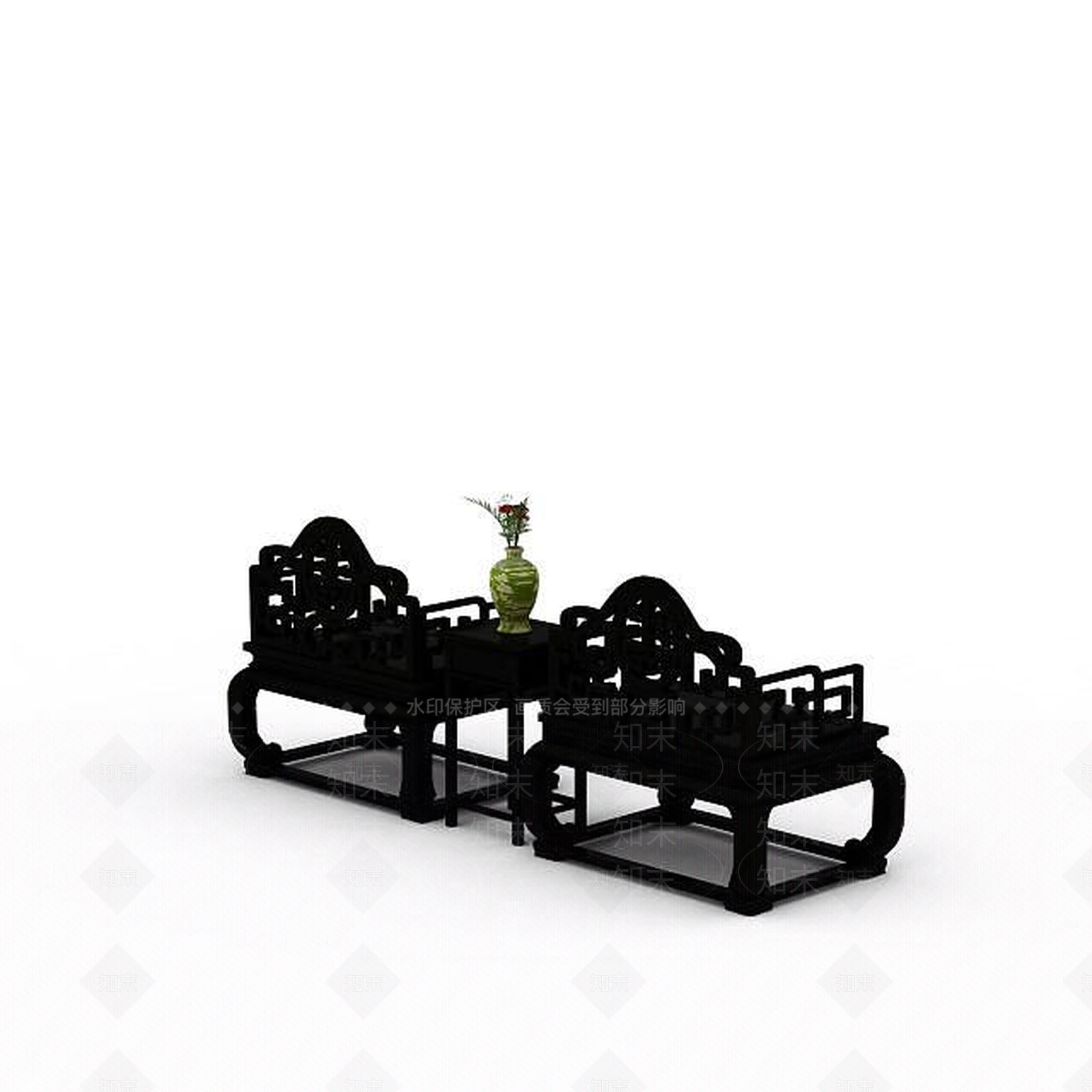 中式椅子3D模型下载【ID:1195747066】