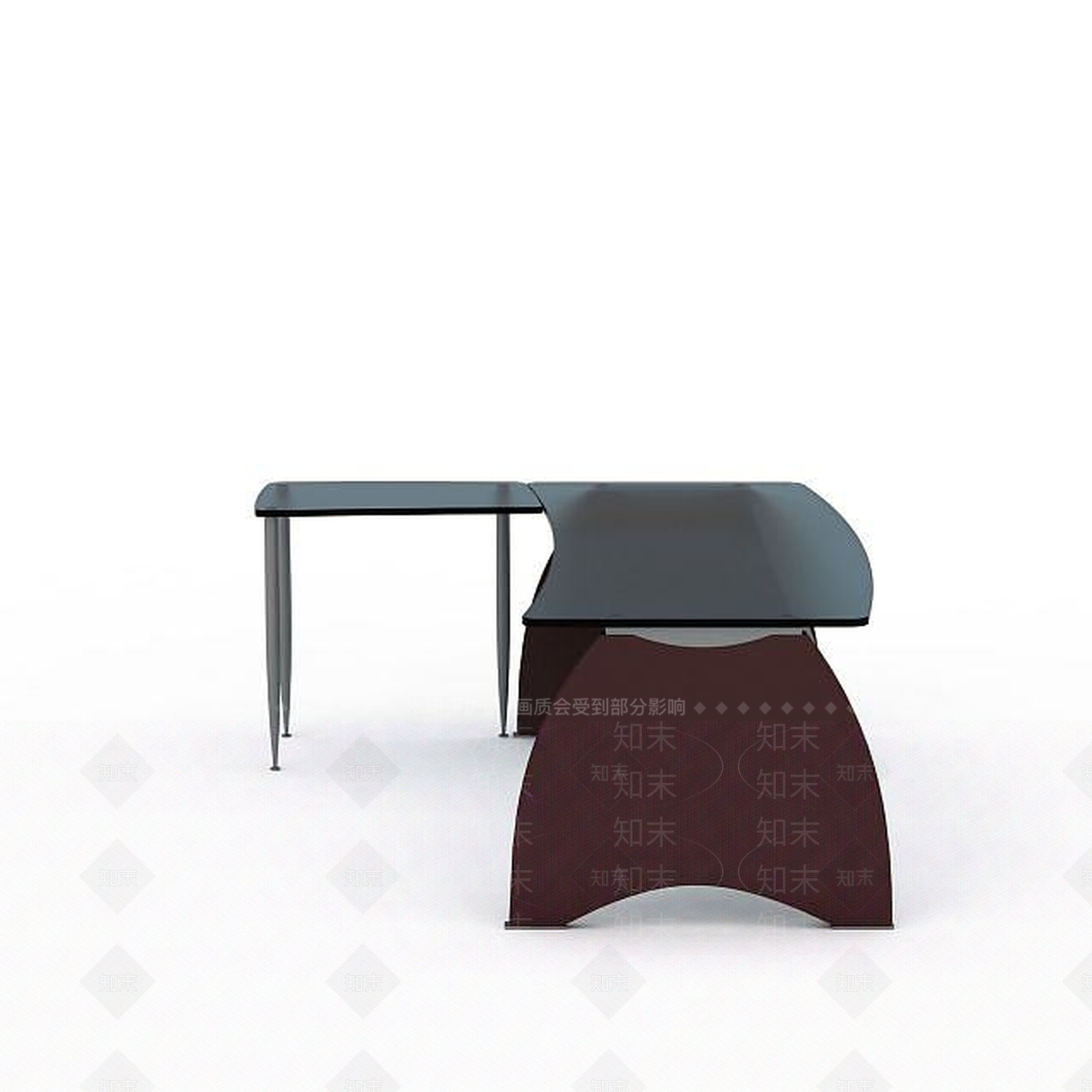现代转角简约办公桌3D模型下载【ID:1195747835】