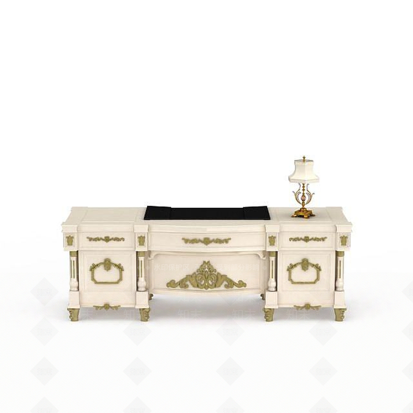 现代豪华欧式桌3D模型下载【ID:1195747930】