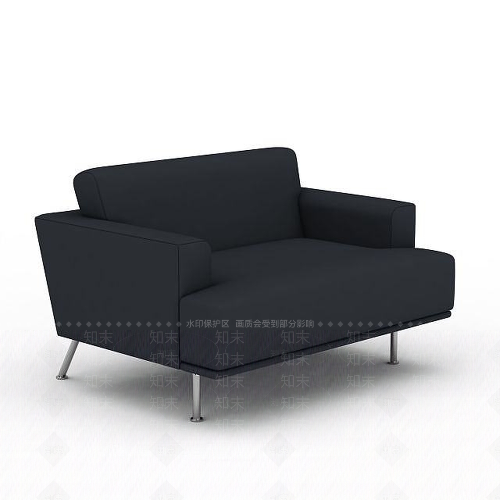 现代布艺单人沙发3D模型下载【ID:1195748869】