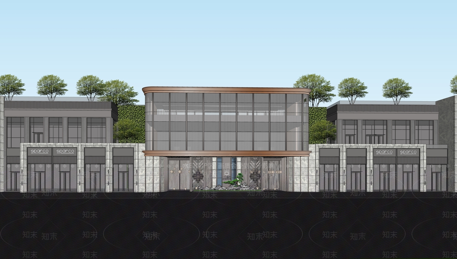 现代其他商业建筑SU模型下载【ID:1195753440】