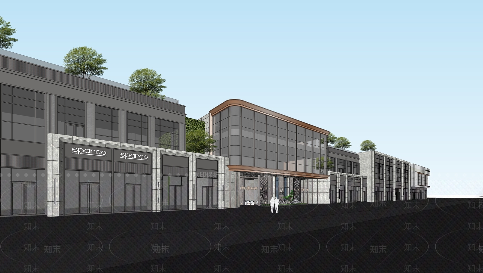 现代其他商业建筑SU模型下载【ID:1195753440】